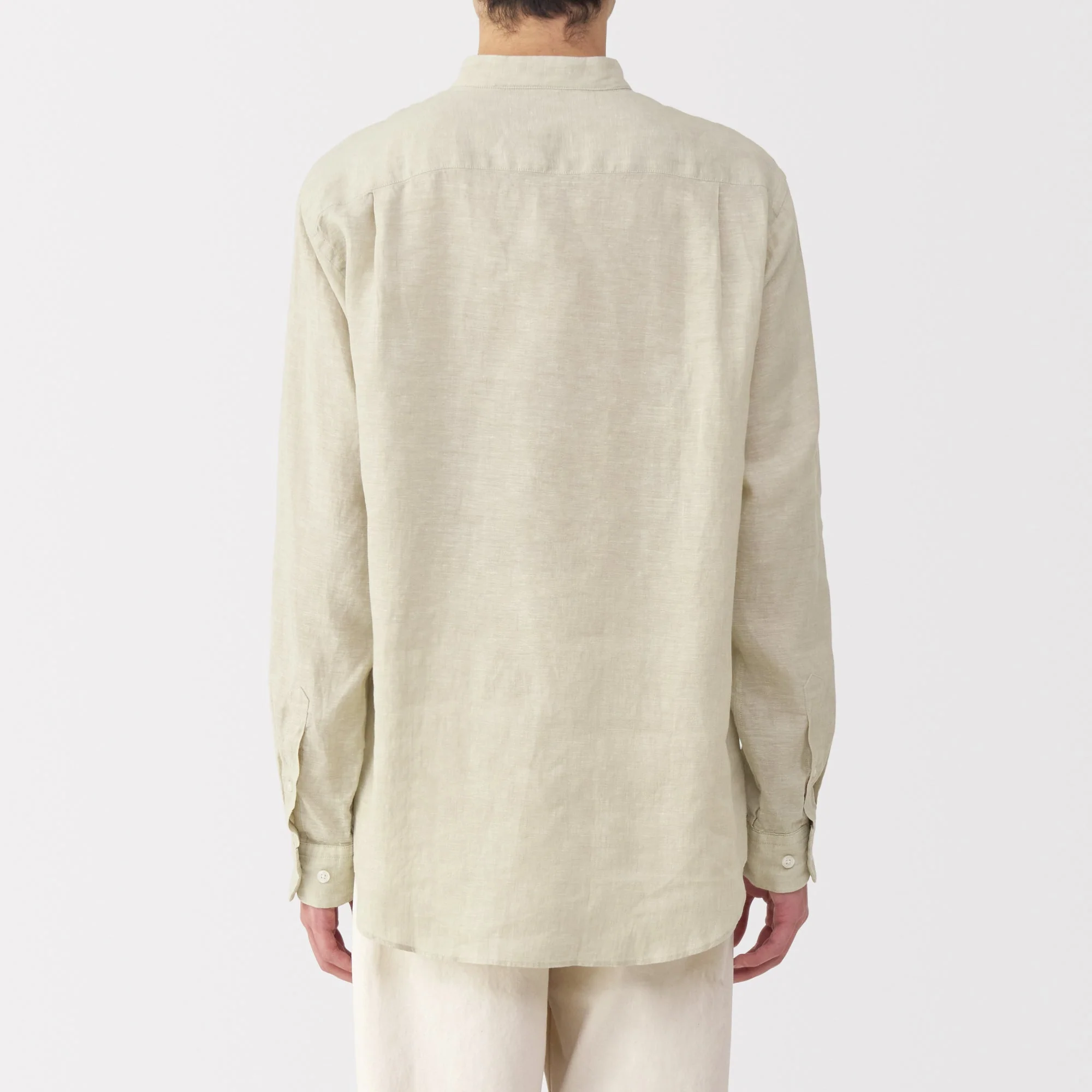 Men's Linen Stand Collar Shirt - Image 22