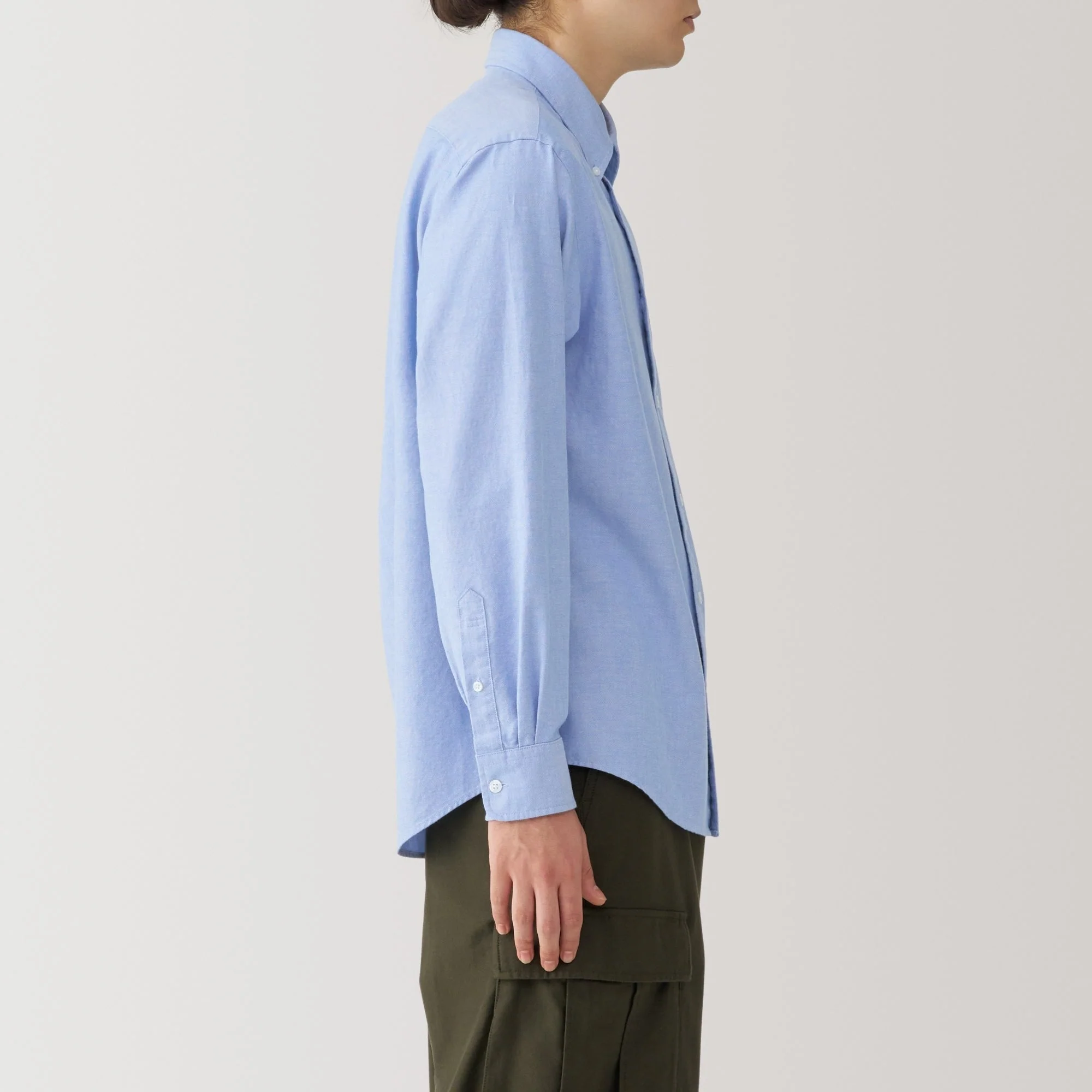 Men's Washed Oxford Button Down Long Sleeve Shirt - Image 21