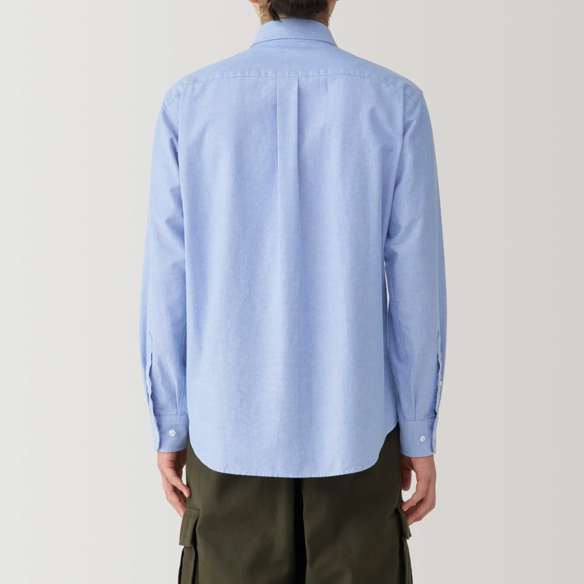 Men's Washed Oxford Button Down Long Sleeve Shirt - Image 22