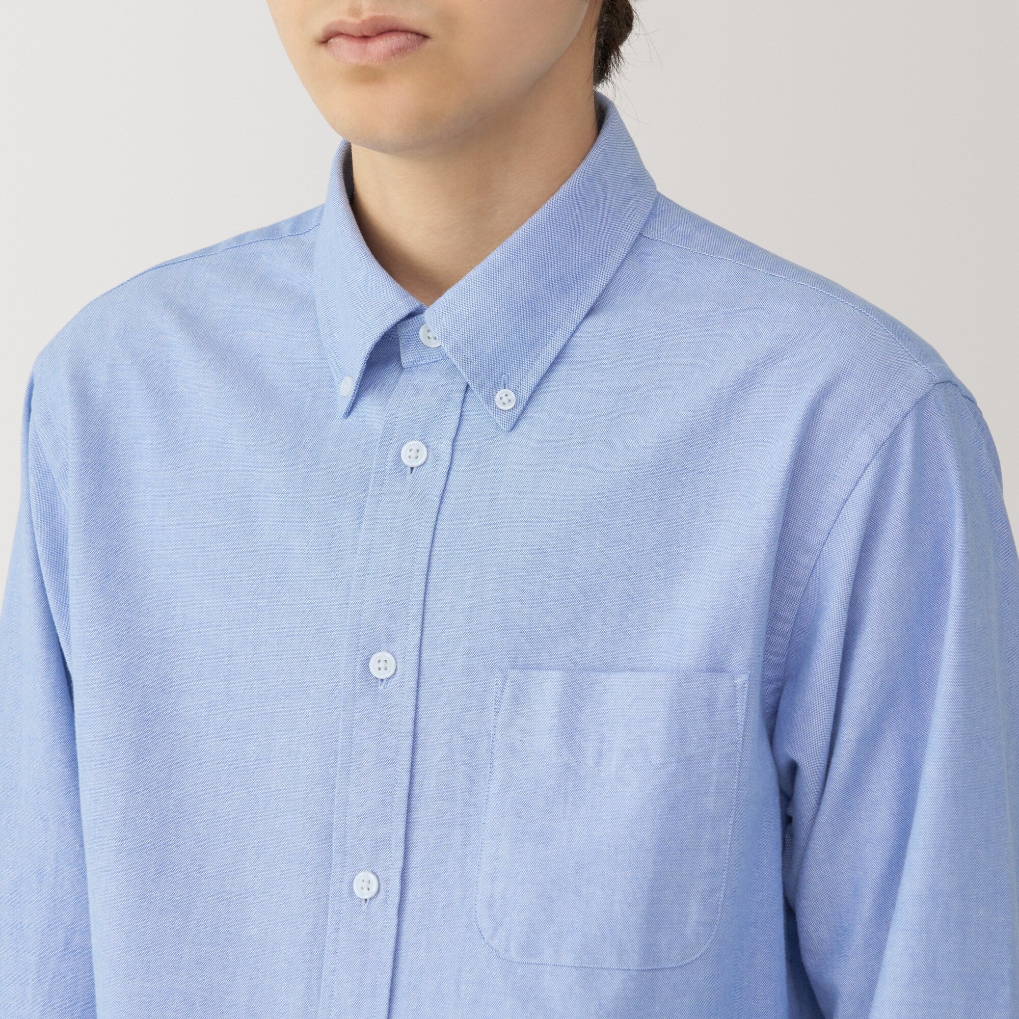 Men's Washed Oxford Button Down Long Sleeve Shirt - Image 23