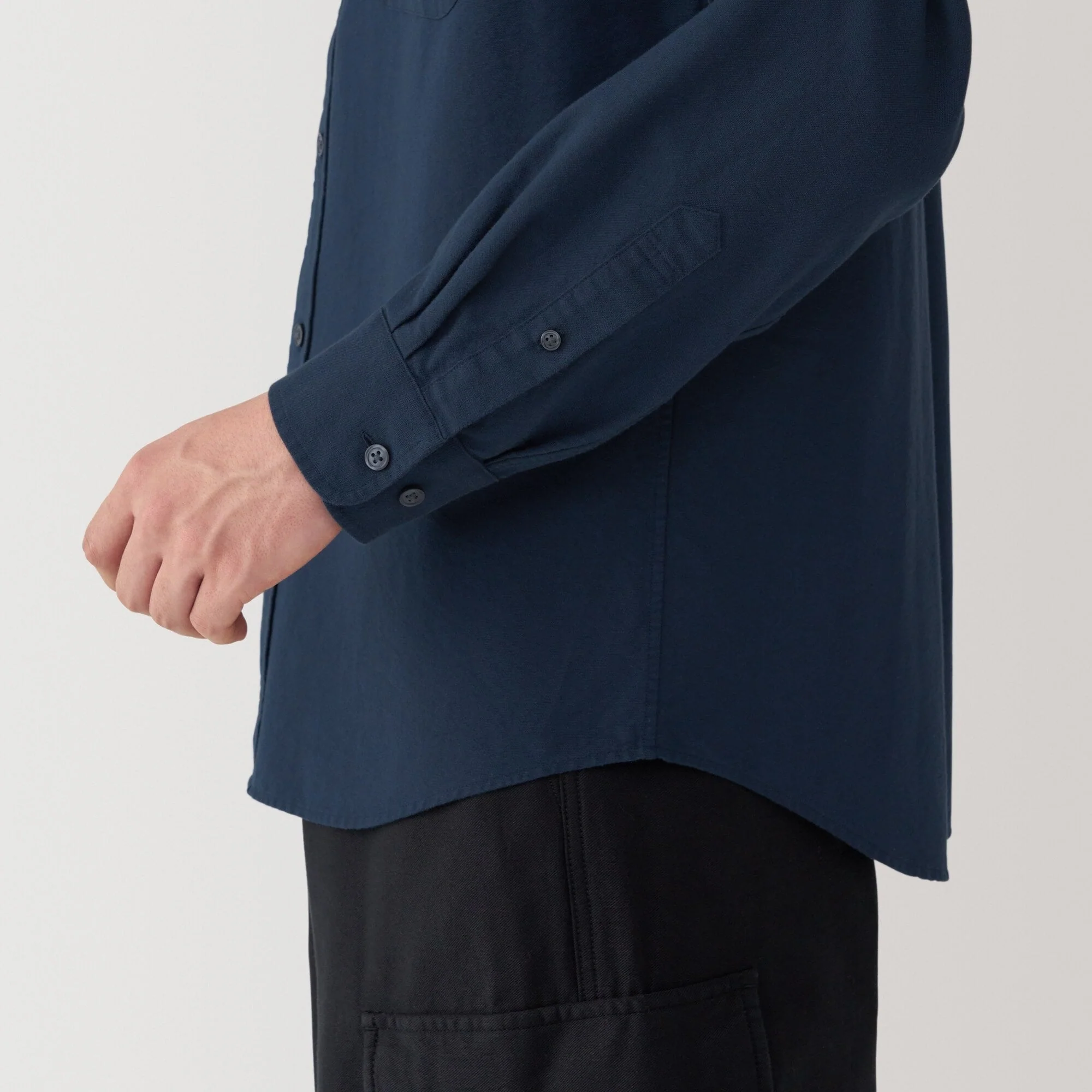 Men's Washed Oxford Button Down Long Sleeve Shirt - Image 32