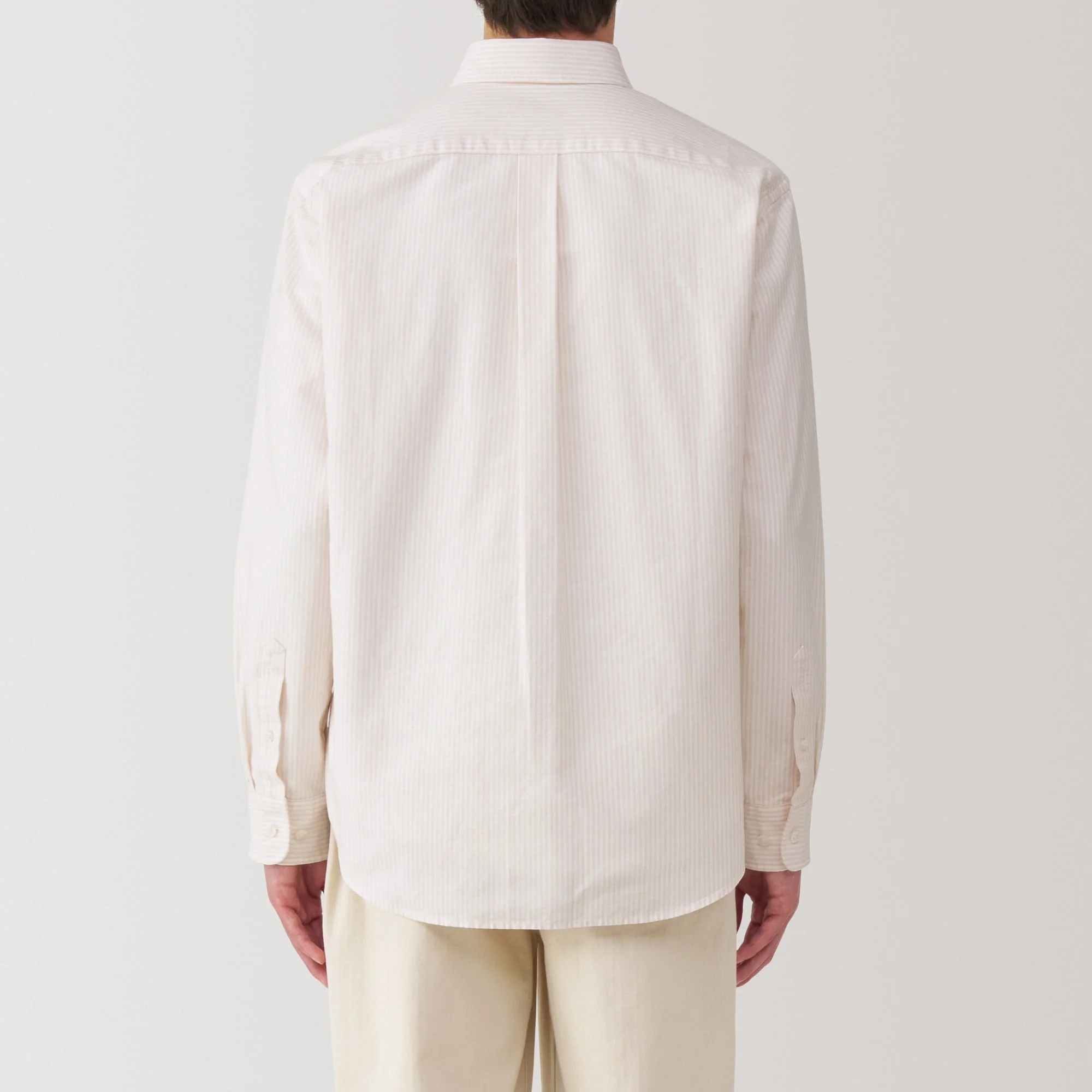 Men's Washed Oxford Button Down Long Sleeve Shirt - Image 38