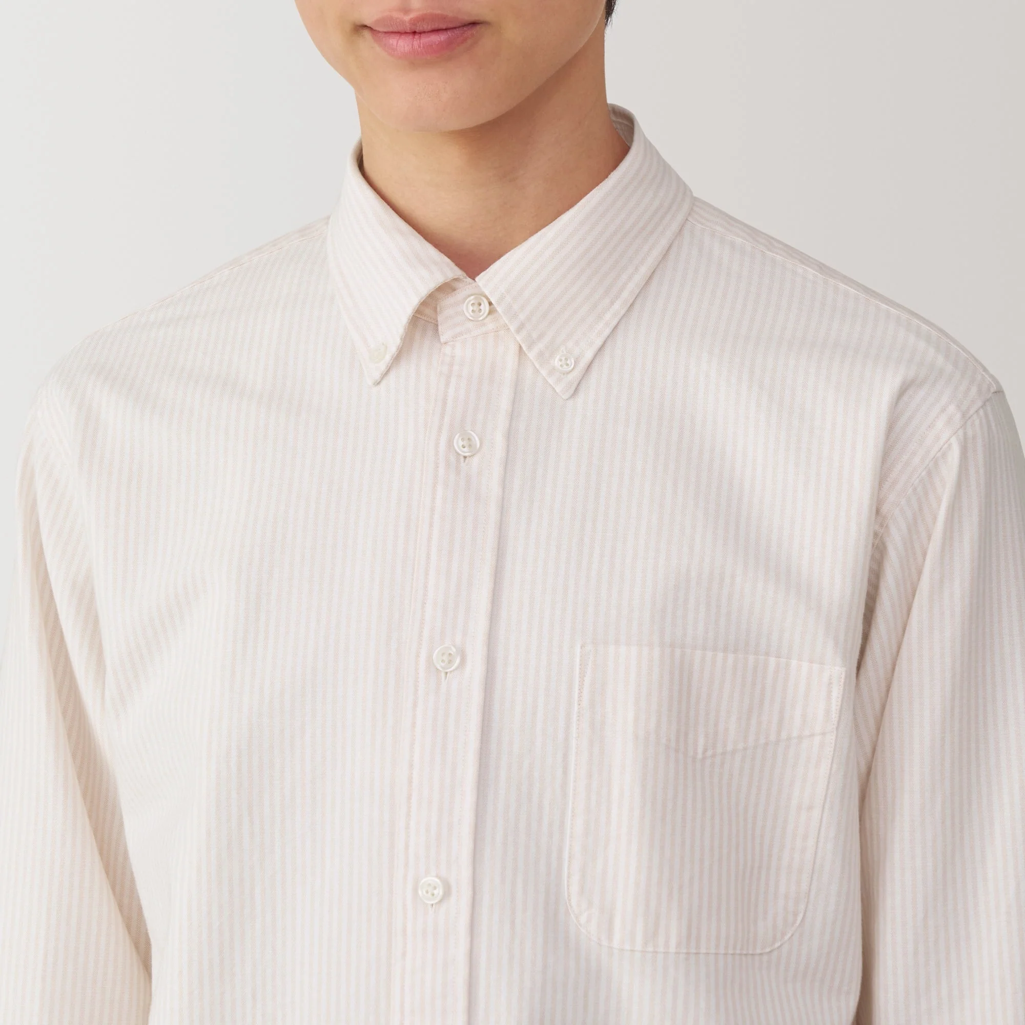 Men's Washed Oxford Button Down Long Sleeve Shirt - Image 39