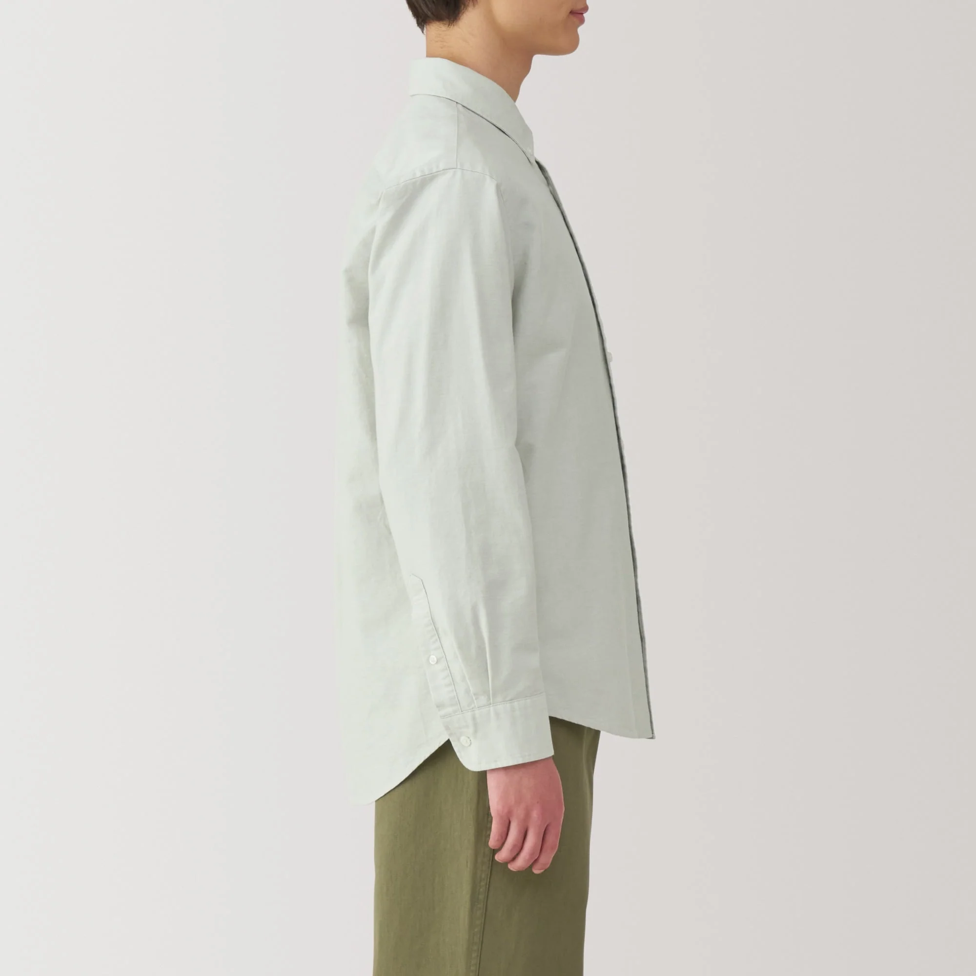 Men's Washed Oxford Button Down Long Sleeve Shirt - Image 5