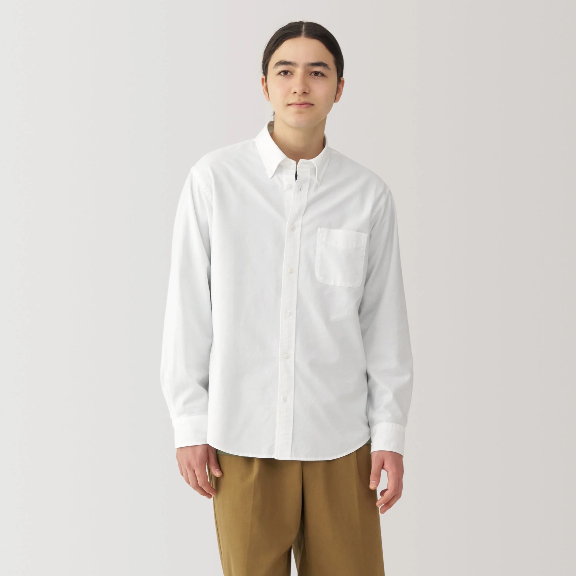 Men's Washed Oxford Button Down Shirt - Image 3