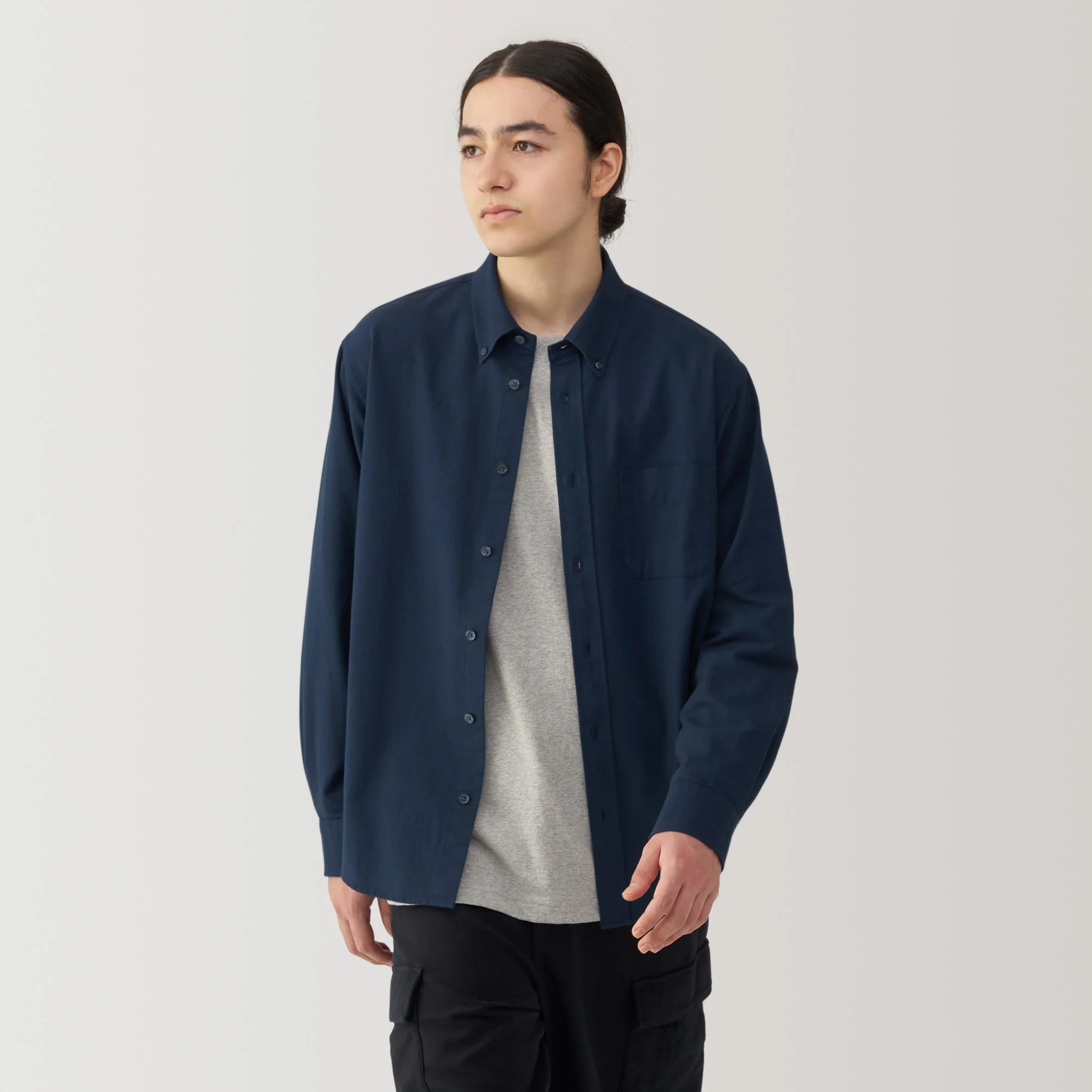 Men's Washed Oxford Button Down Shirt - Image 35