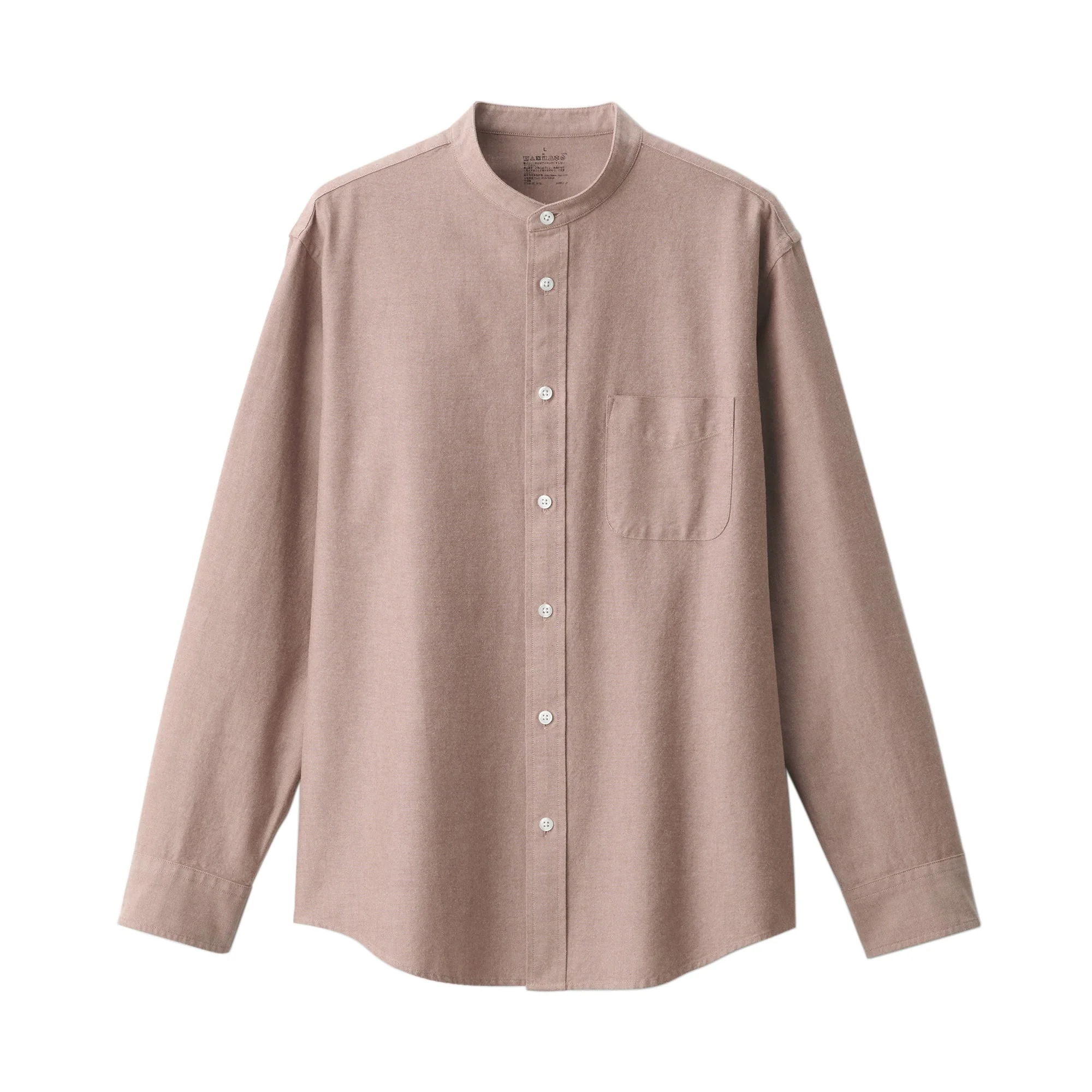 Men's Washed Oxford Stand Collar Shirt - Image 2