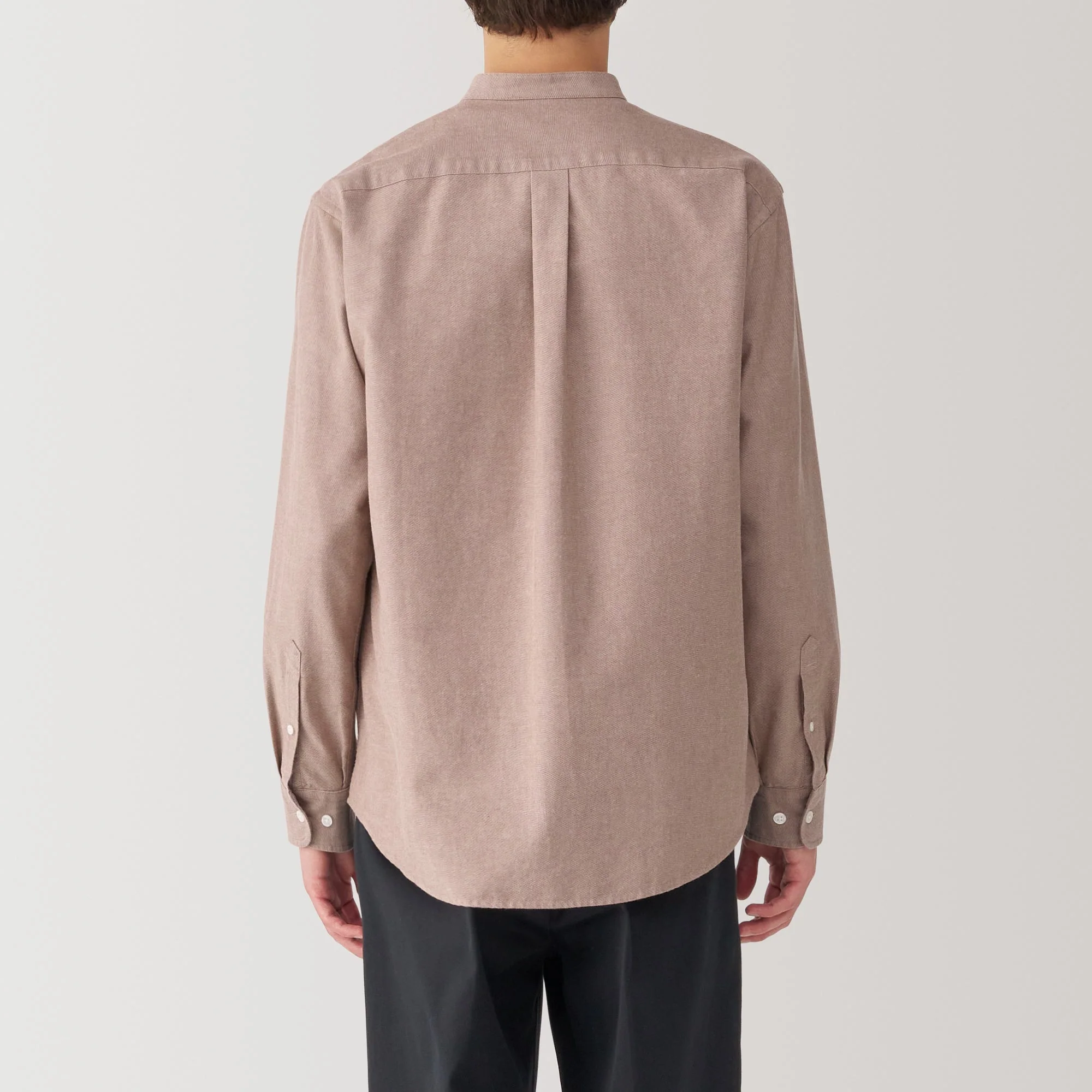 Men's Washed Oxford Stand Collar Shirt - Image 6