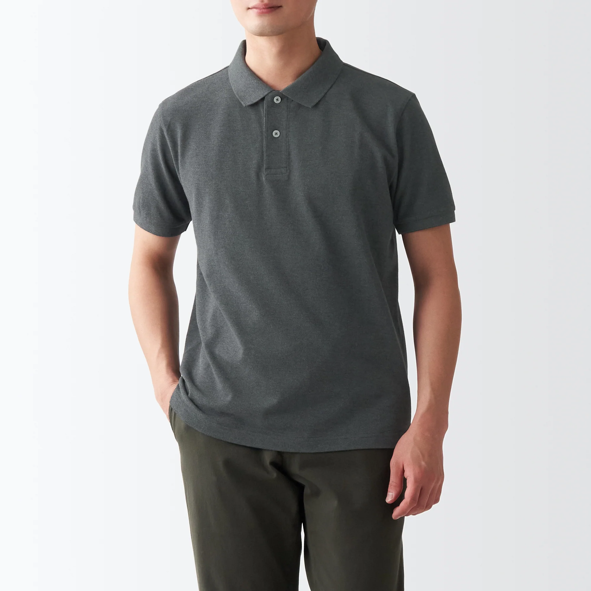 Men's Washed Pique Polo Shirt