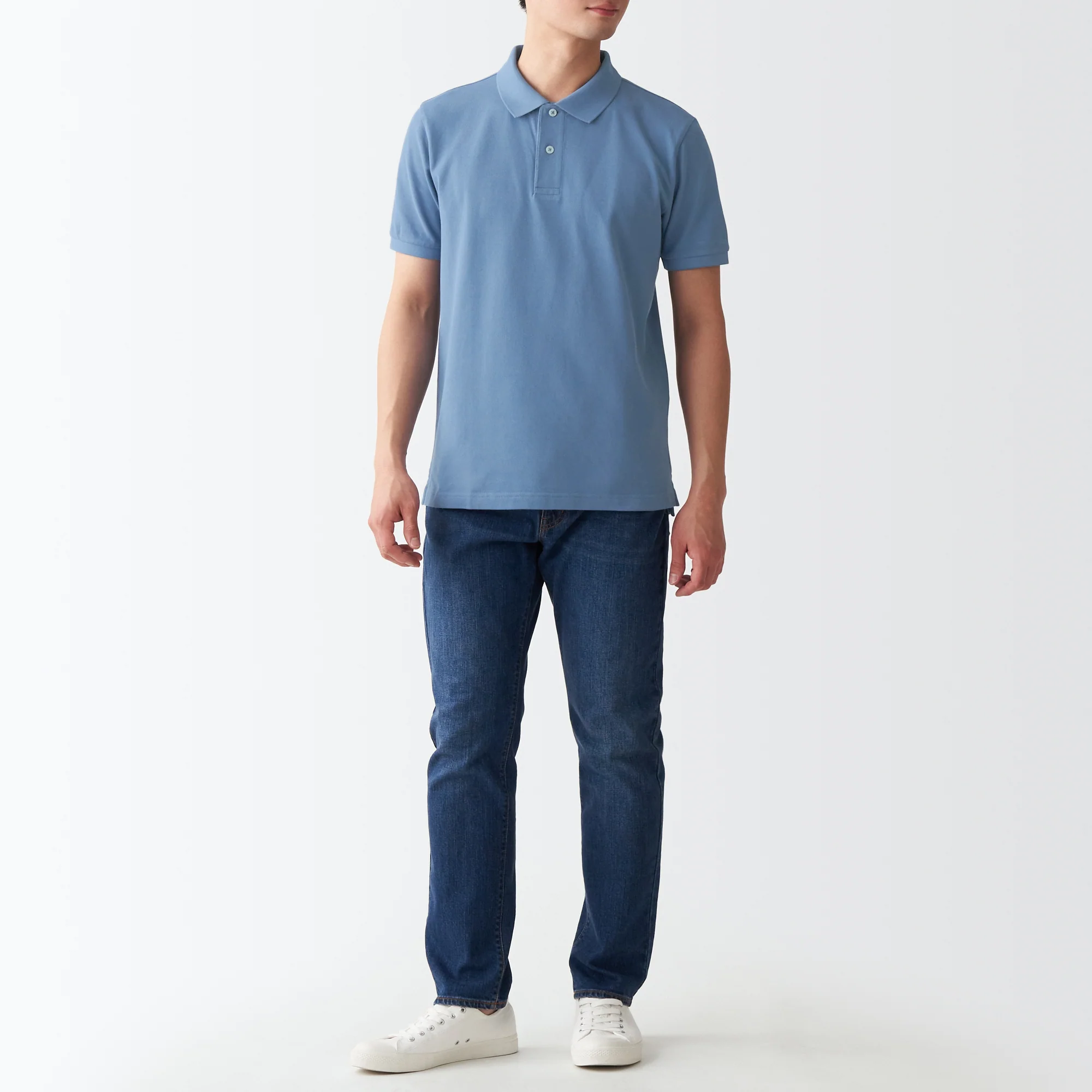 Men's Washed Pique Polo Shirt - Image 42
