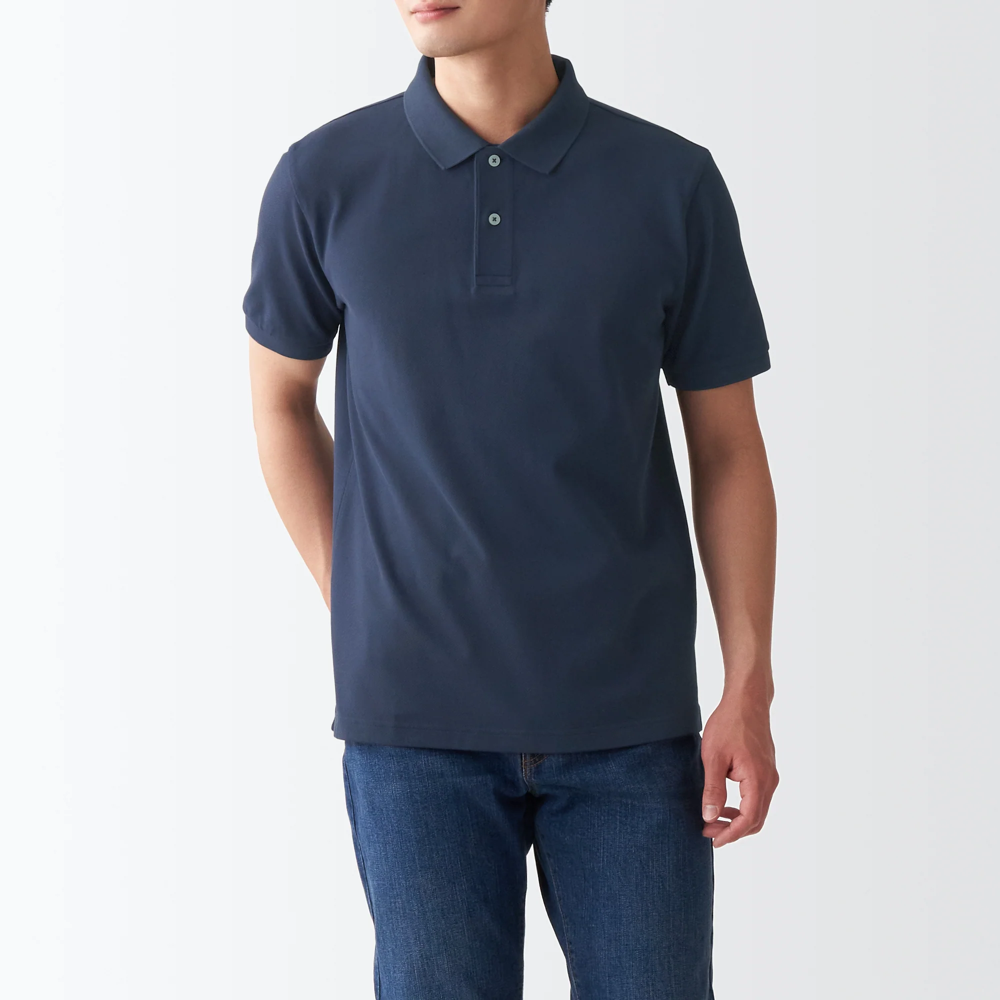 Men's Washed Pique Polo Shirt - Image 47
