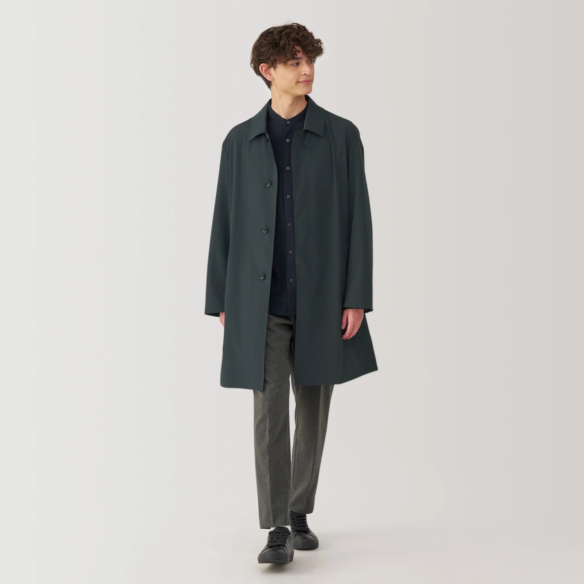 Men's Water Repellent Stand Fall Collar Coat - Image 3
