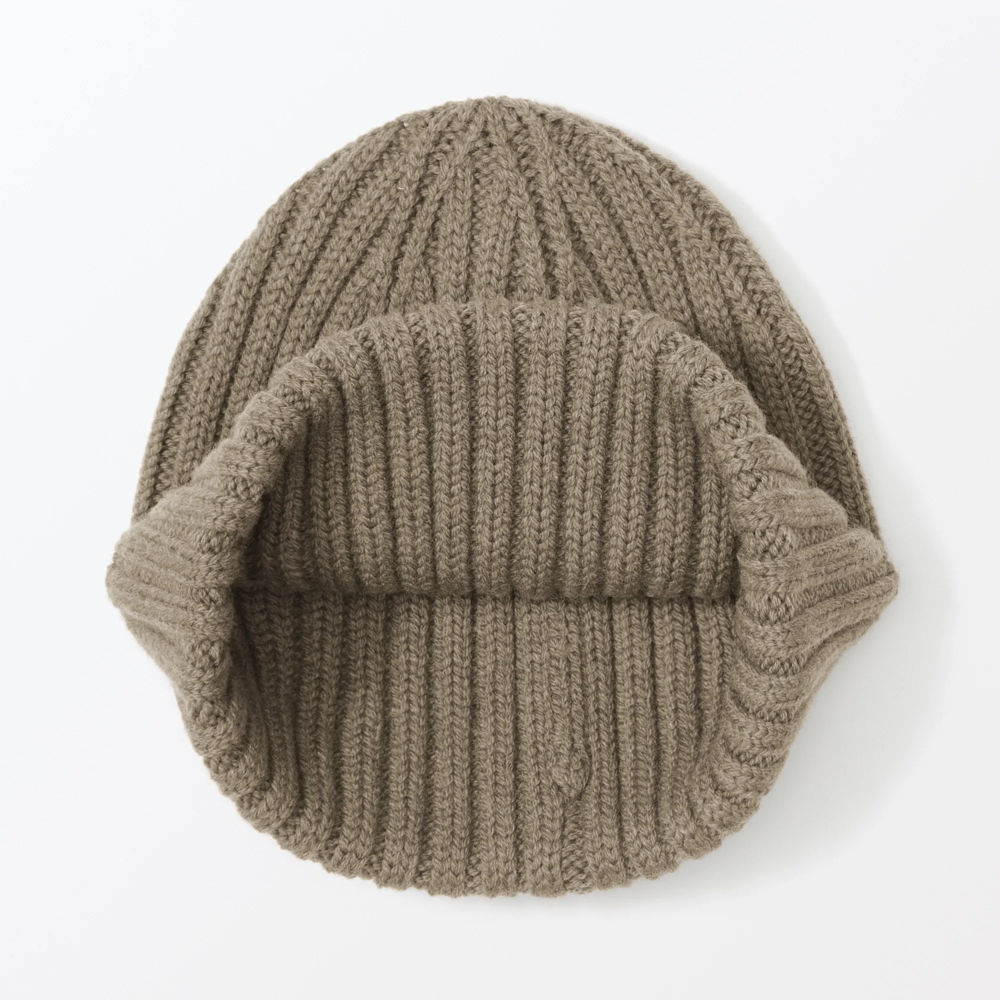 Merino Wool Ribbed Beanie - Image 3