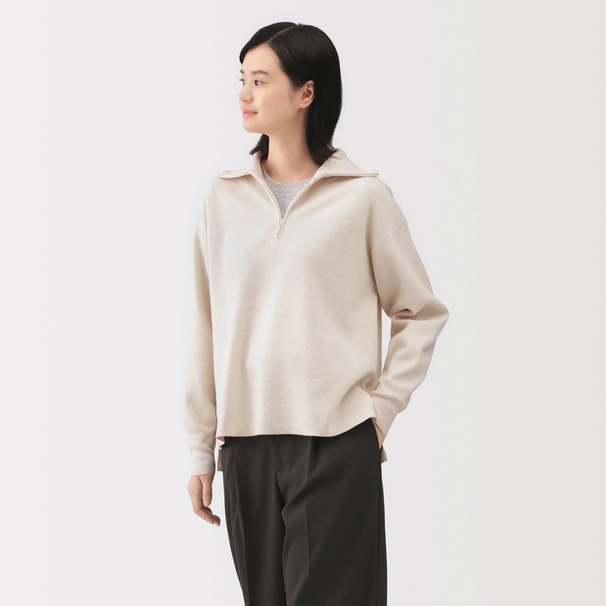 Milano Rib Half-Zip Sweater - Image 11