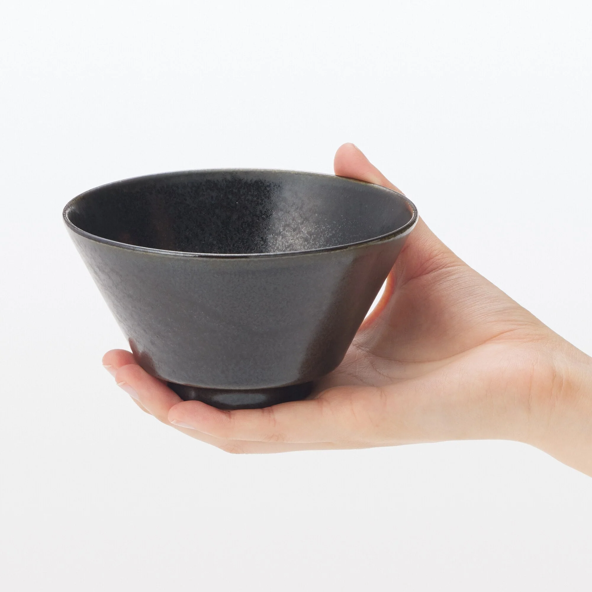 Mino Ware Rice Bowl - Black - Image 2