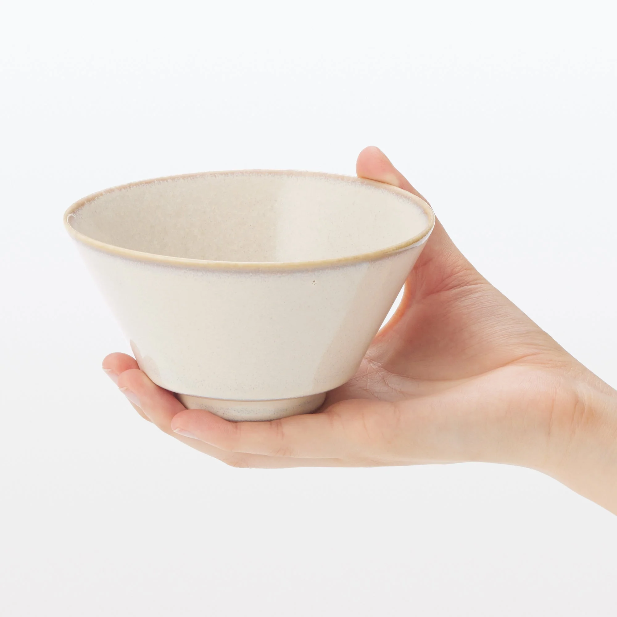 Mino Ware Rice Bowl - White Glaze - Image 2