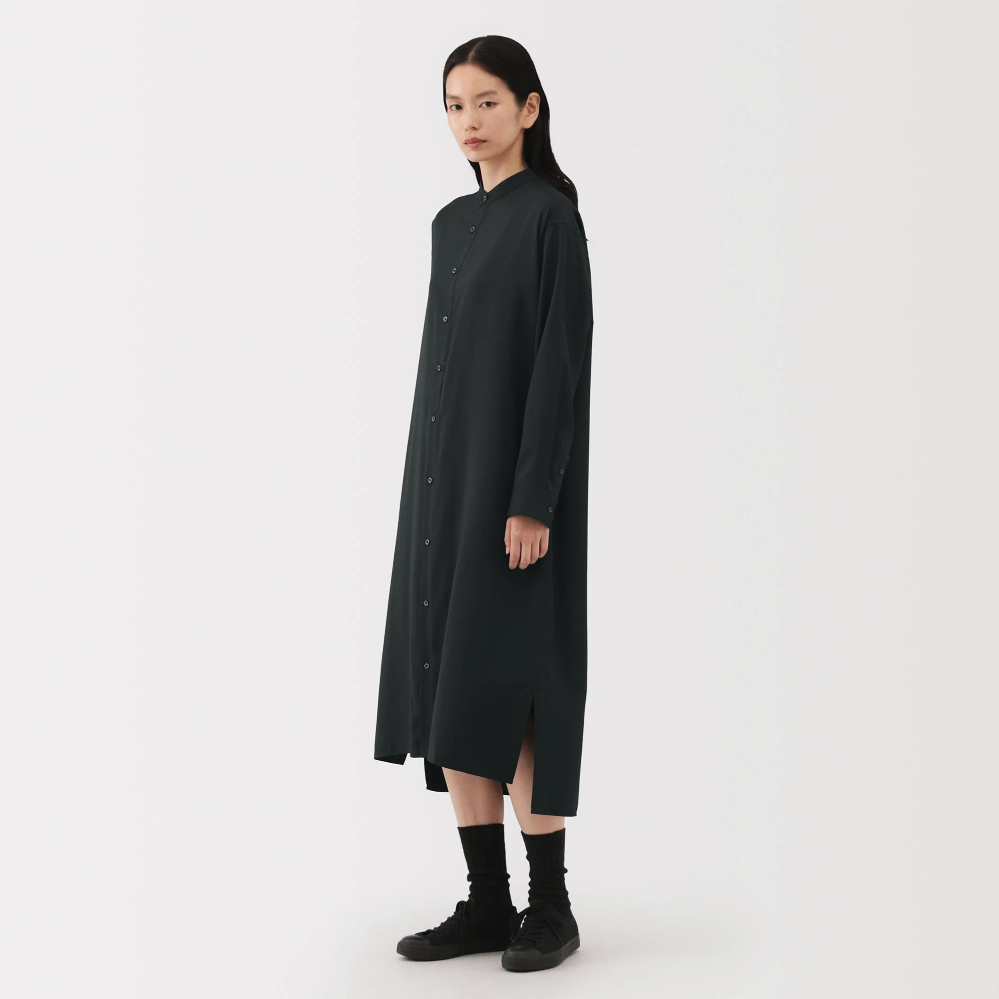 Labo Modal Blend Relaxed Shirt Dress - Image 4
