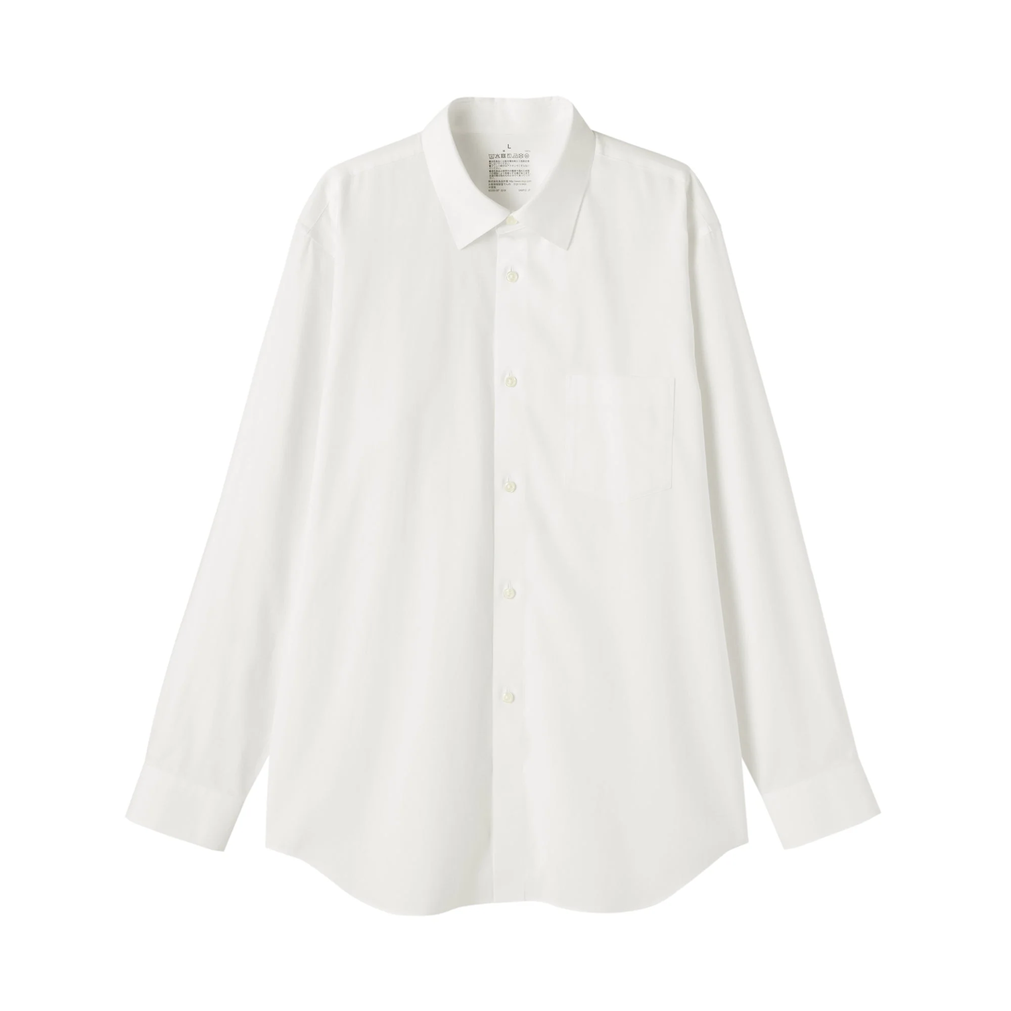 Cotton Semi-Spread Collar Shirt - Image 11