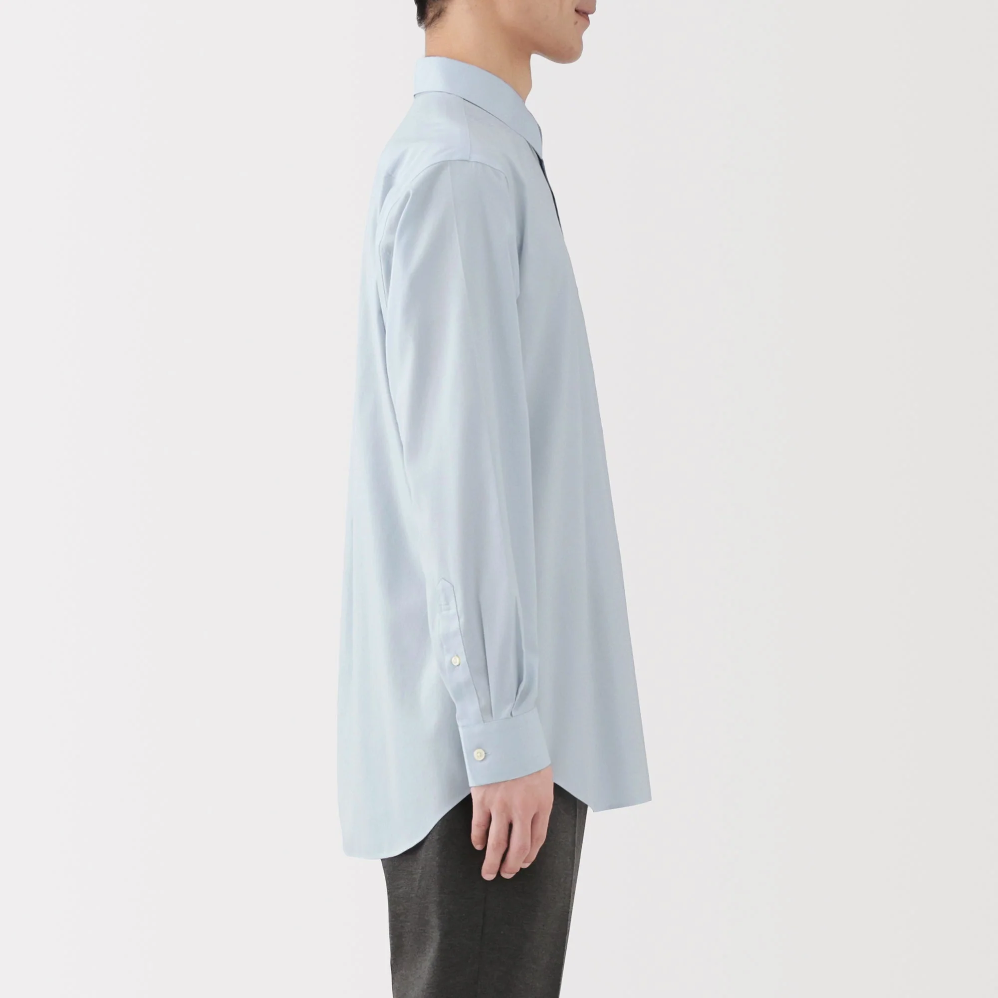 Cotton Semi-Spread Collar Shirt - Image 14