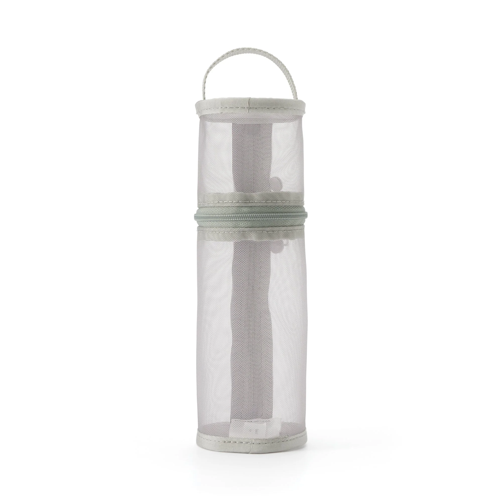 Nylon Mesh Vertical/Horizontal Pen Case Thin - Gray