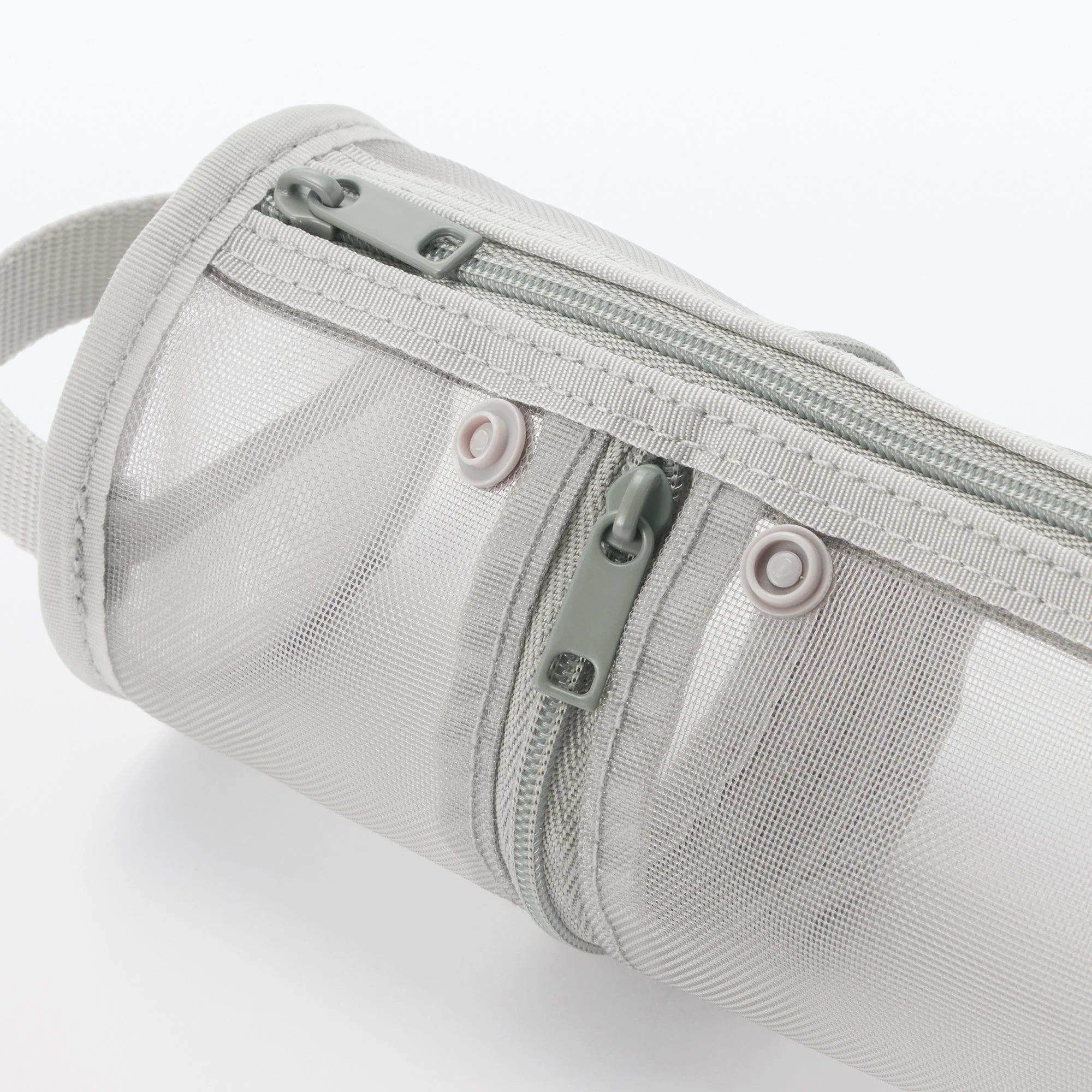 Nylon Mesh Vertical/Horizontal Pen Case Thin - Gray - Image 5