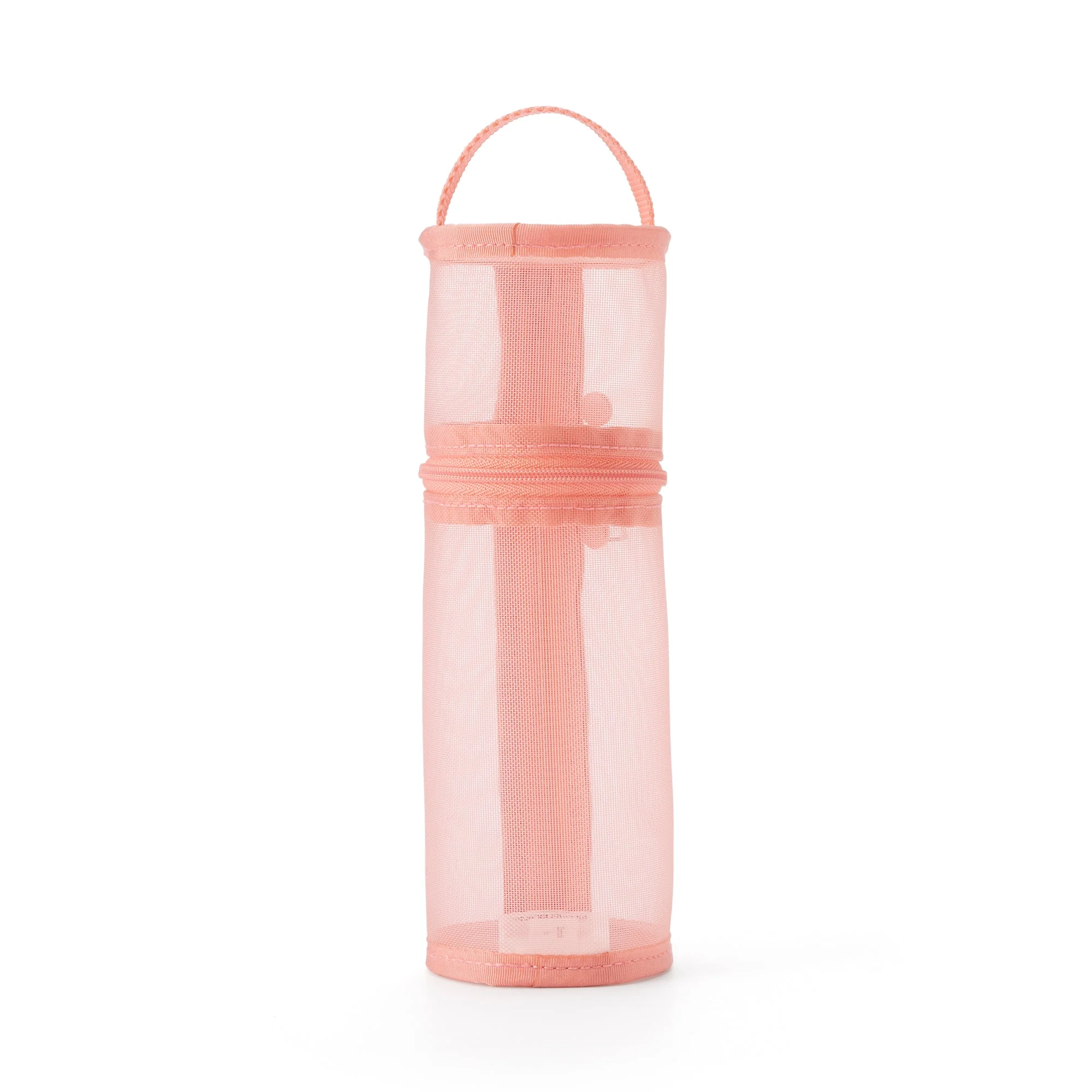 Nylon Mesh Vertical/Horizontal Pen Case Thin - Pink