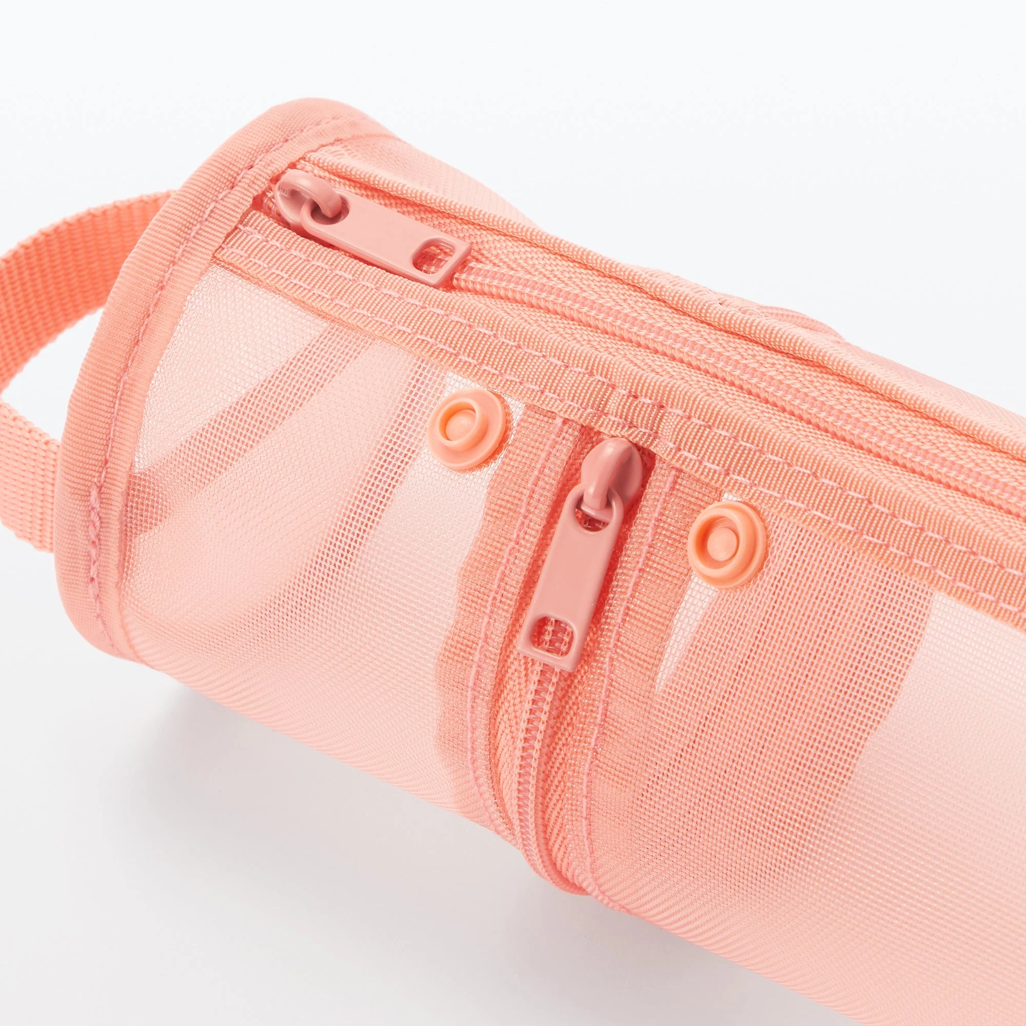 Nylon Mesh Vertical/Horizontal Pen Case Thin - Pink - Image 5