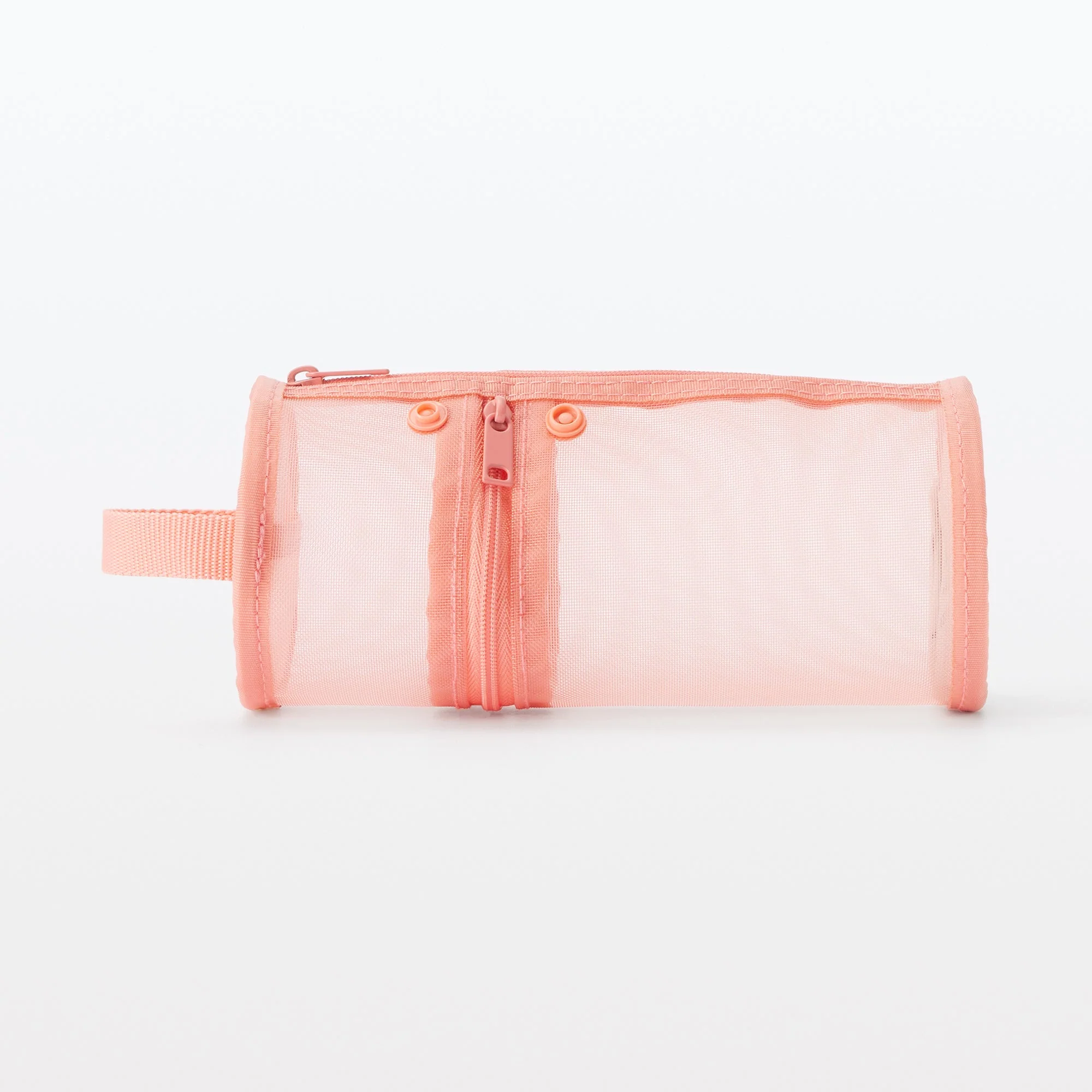 Nylon Mesh Vertical/Horizontal Pen Case Wide - Pink - Image 3