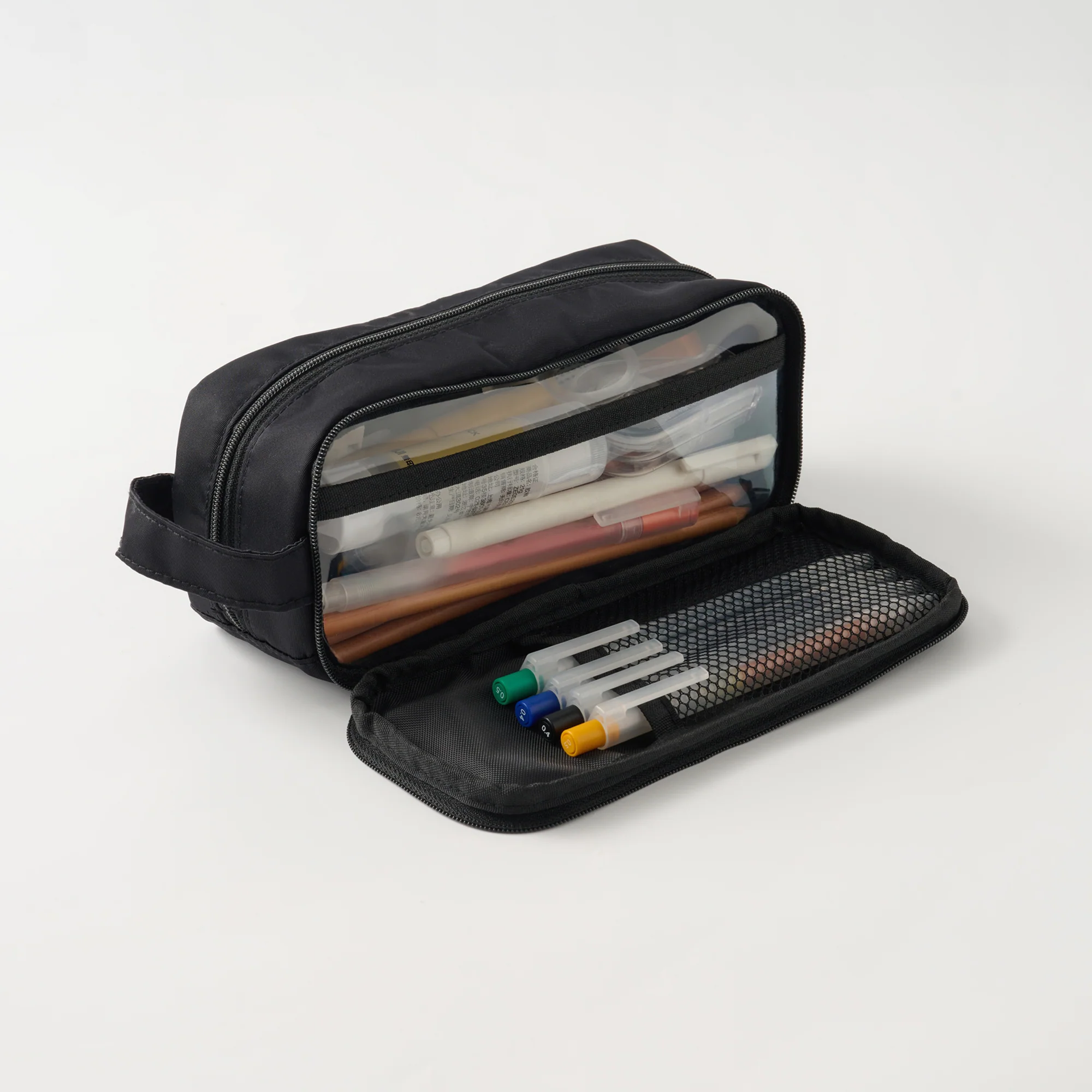 Nylon Pen Case with Window - Black - Image 2