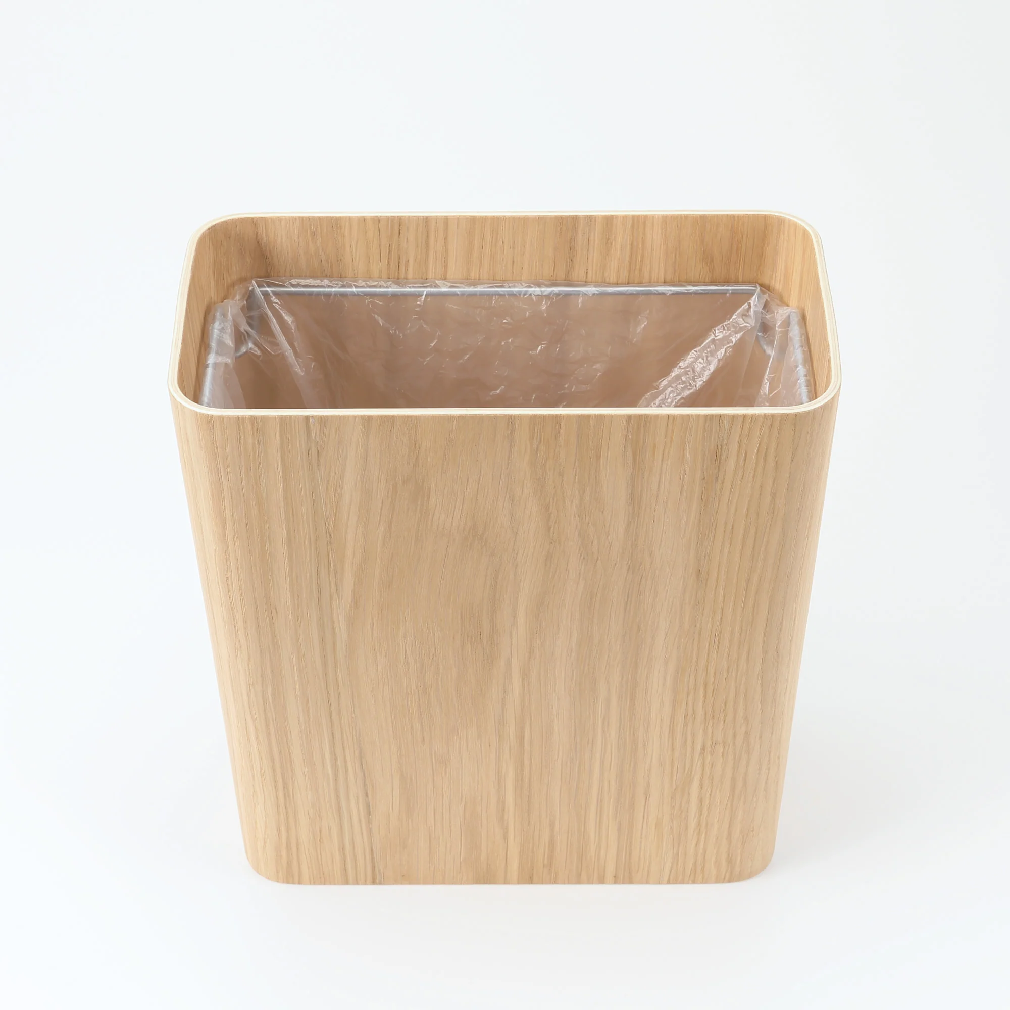 Oak Dust Bin with Wire Frame - No Lid - Image 6
