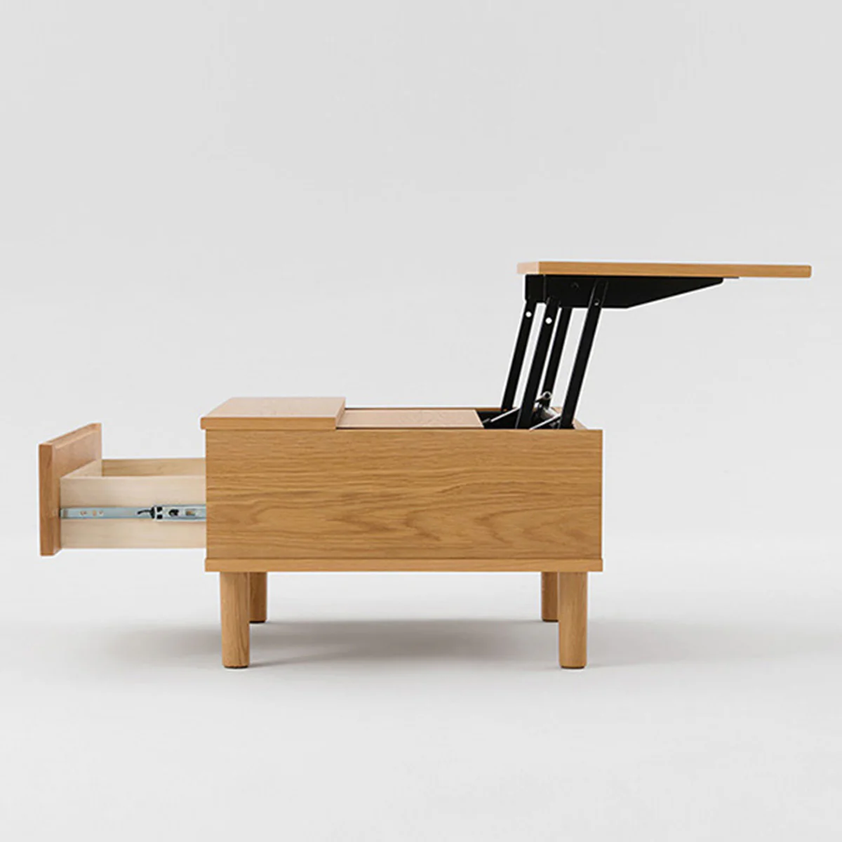 Oak Low Table with Lift Top - Image 5