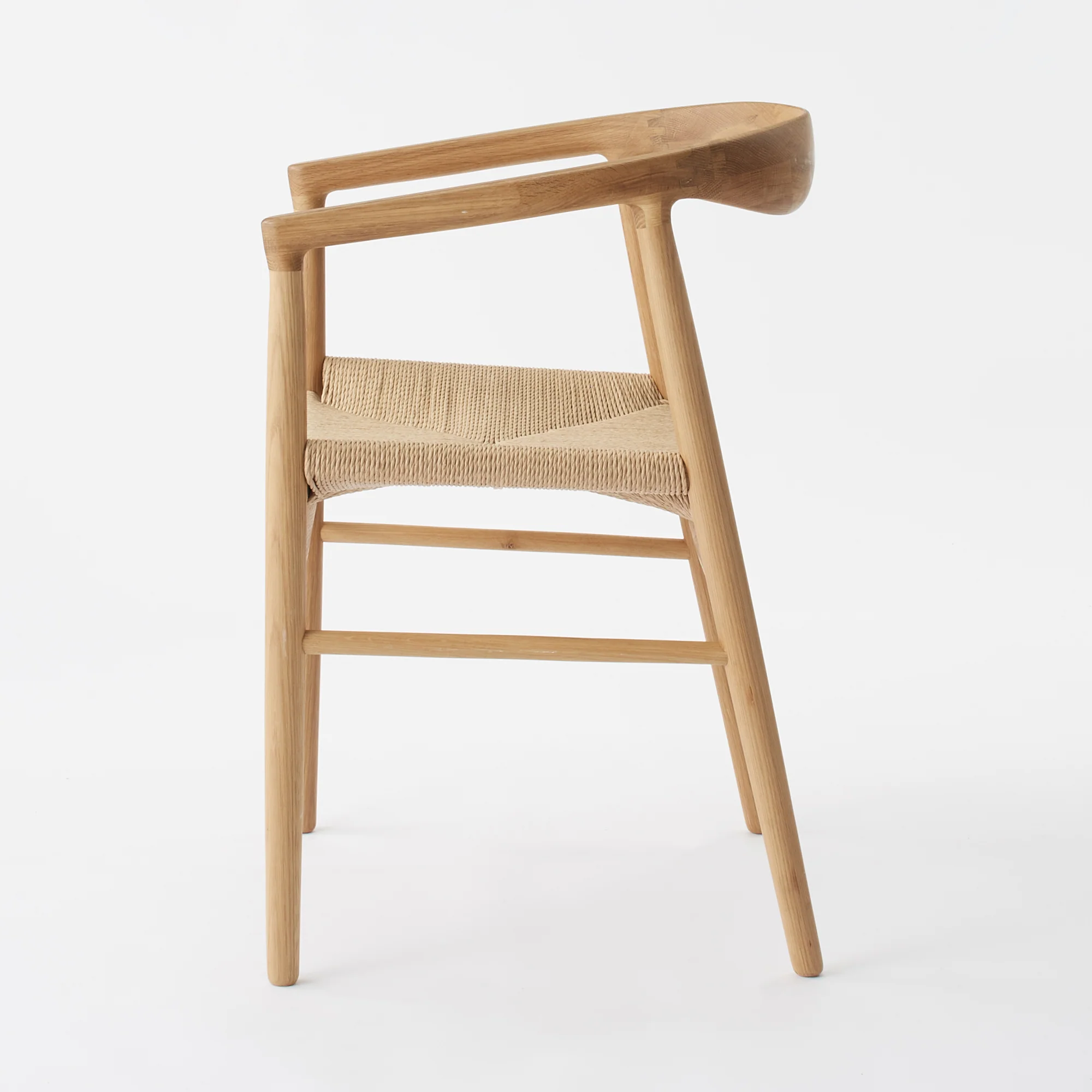 Oak Paper Cord Armchair - Image 2