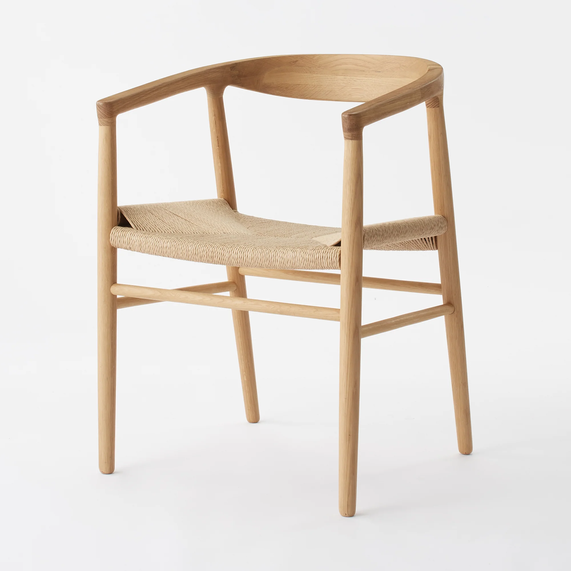Oak Paper Cord Armchair - Image 4