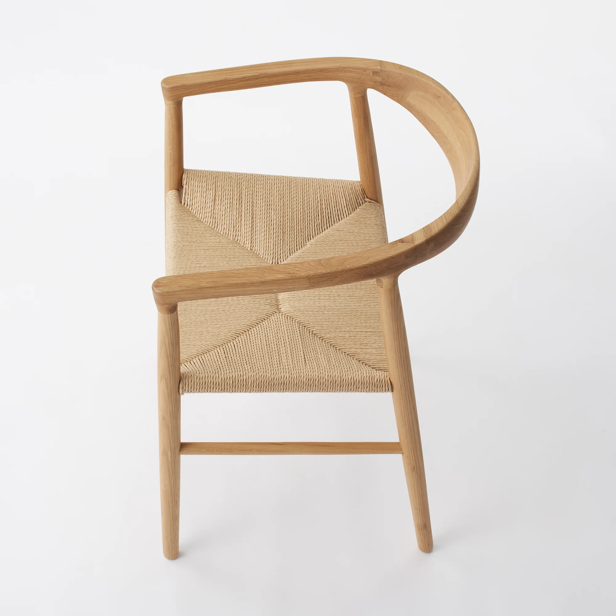 Oak Paper Cord Armchair - Image 5
