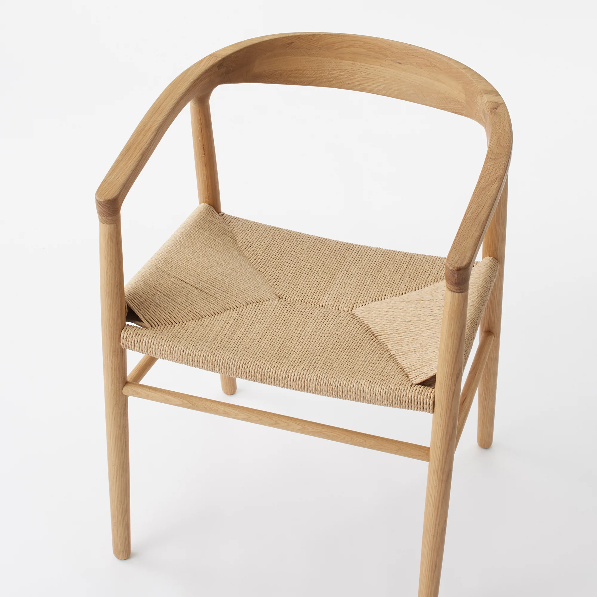 Oak Paper Cord Armchair - Image 6