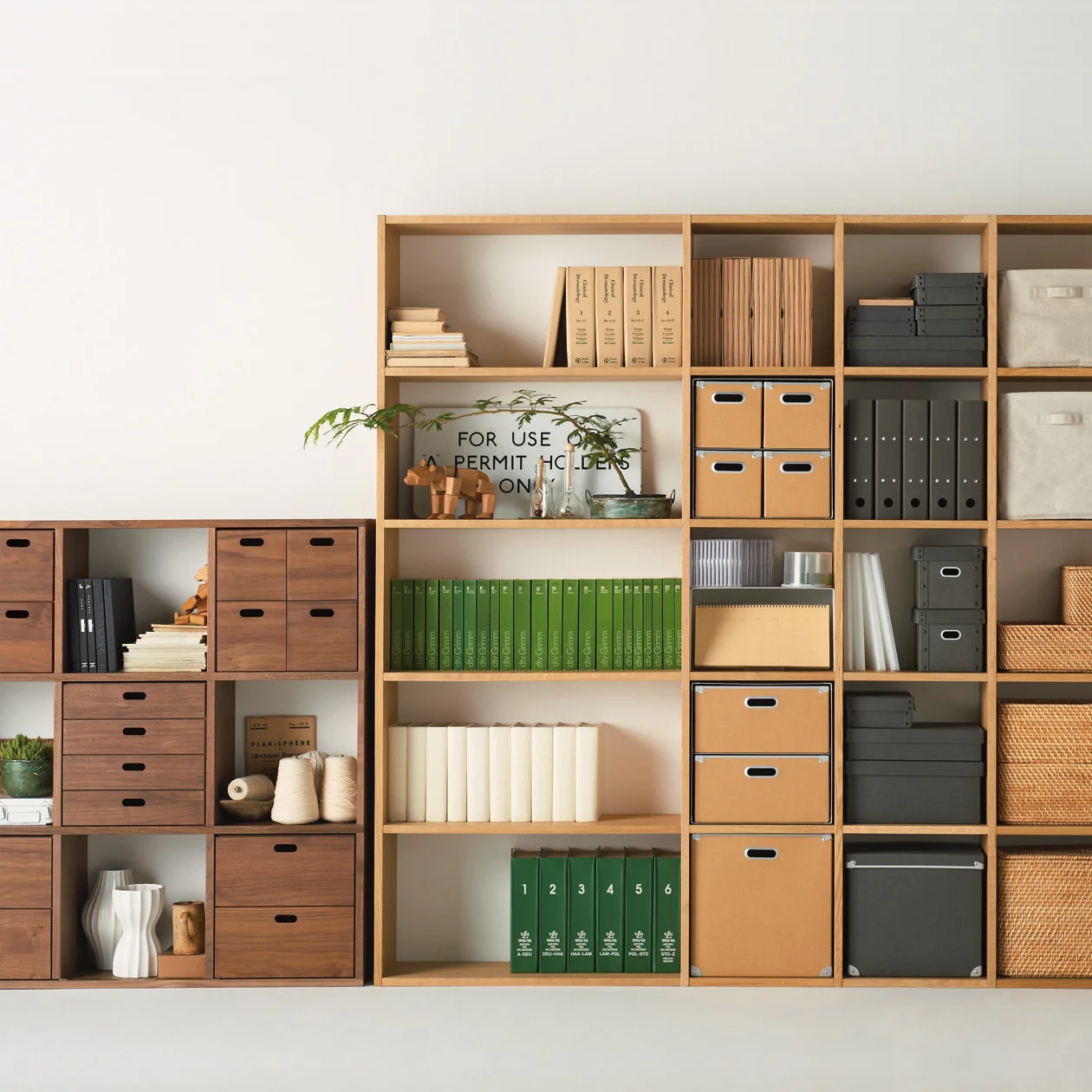 Oak Stacking Shelf - Wide Type - 5 Tiers - Image 2
