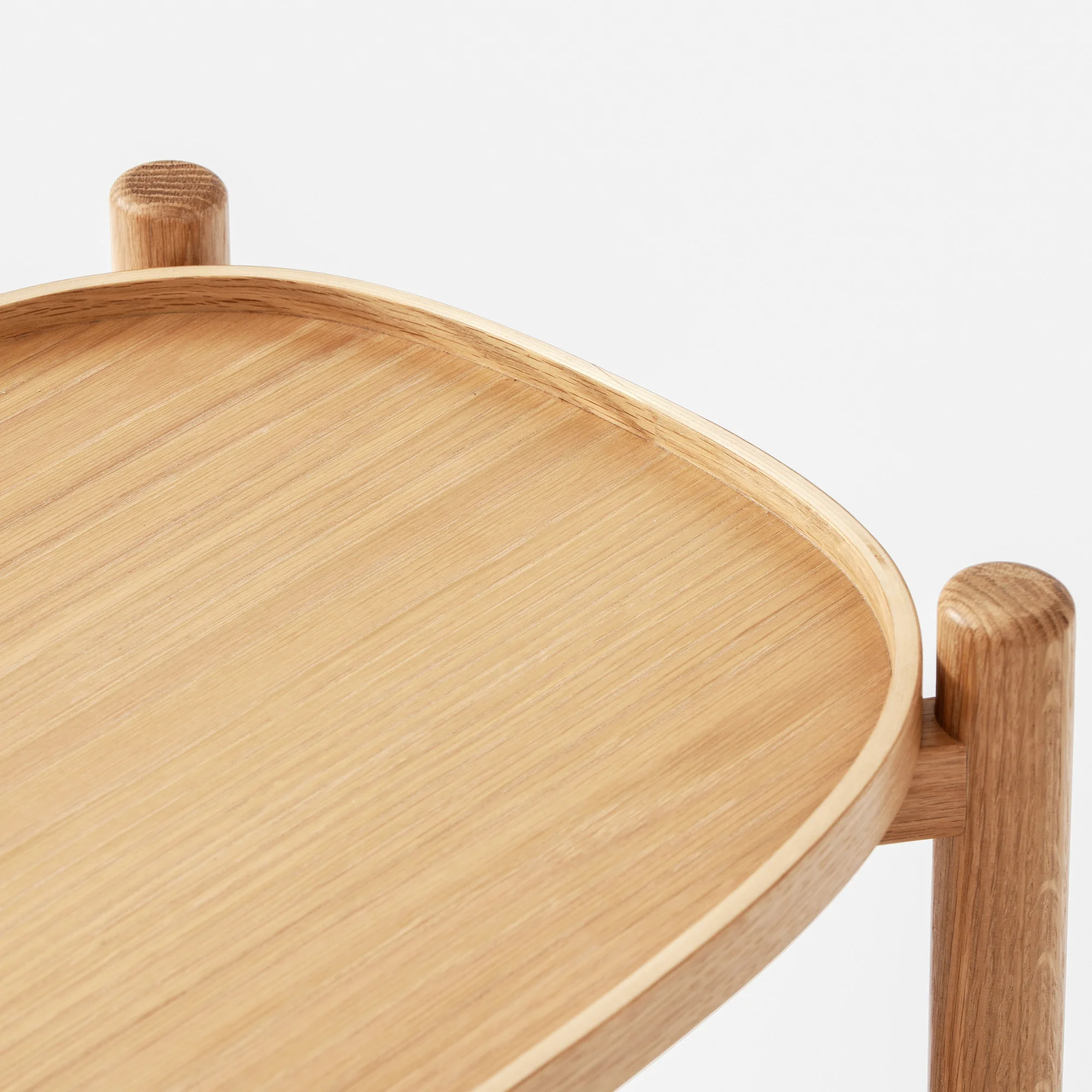 Oak Wheeled Cart Side Table - Image 6