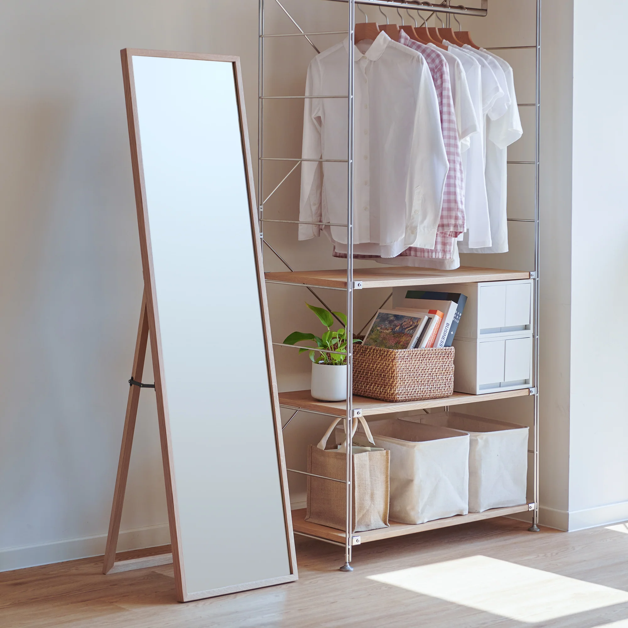 Oak Wooden Frame Mirror - Image 9
