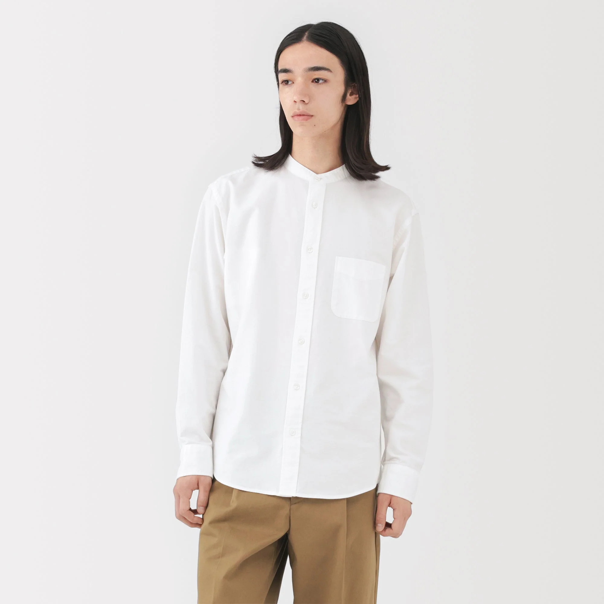 Oxford Stand Collar Shirt - Image 21