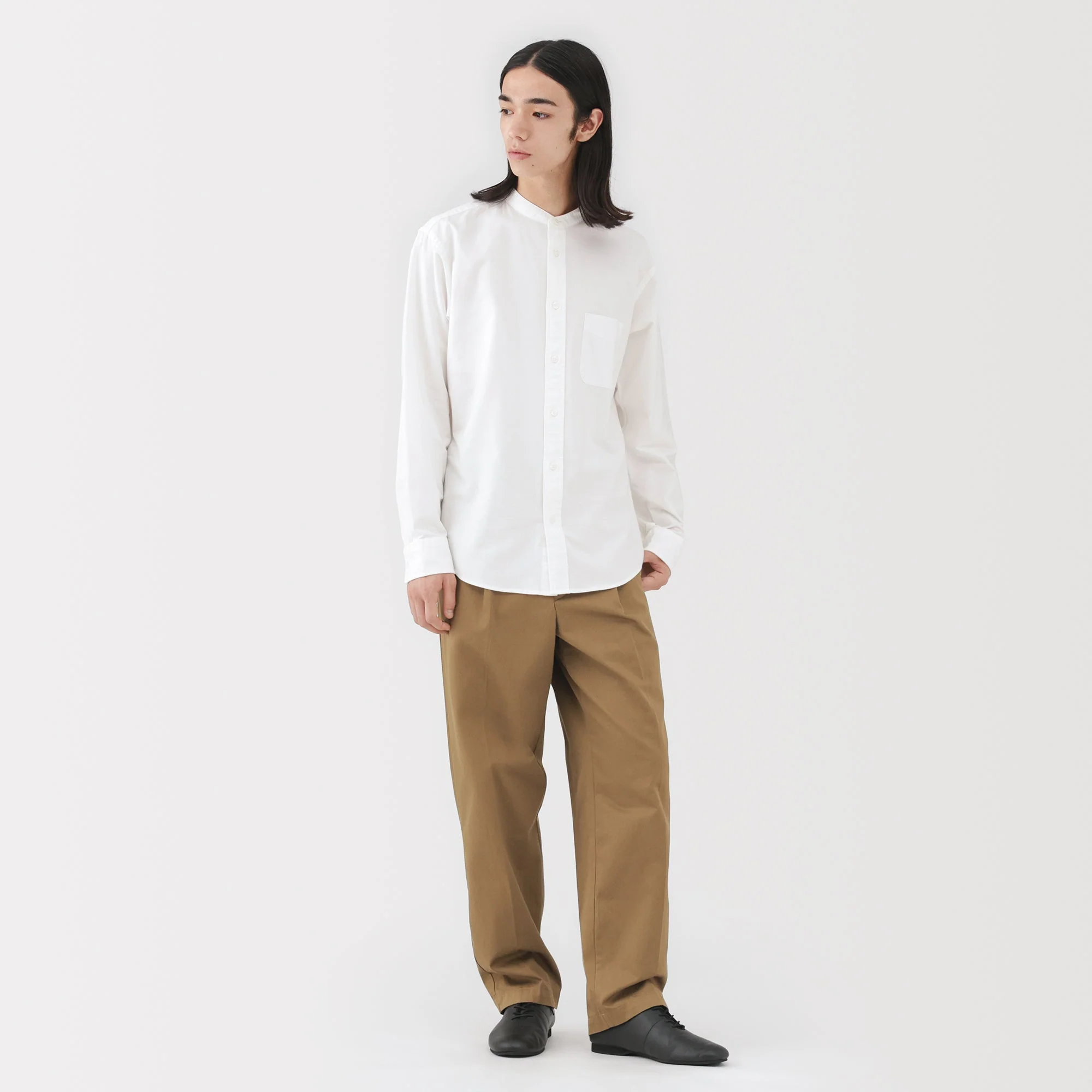 Oxford Stand Collar Shirt - Image 22