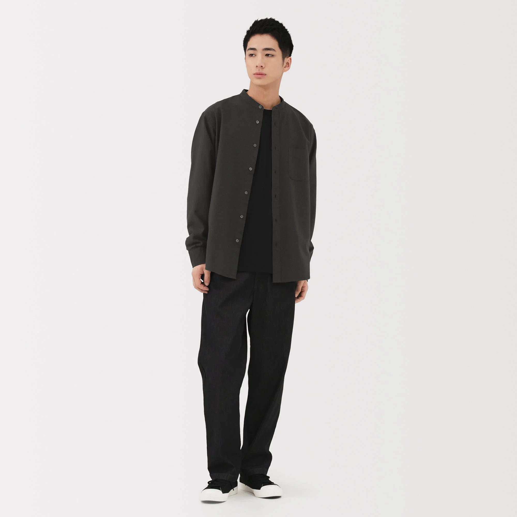Oxford Stand Collar Shirt - Image 31