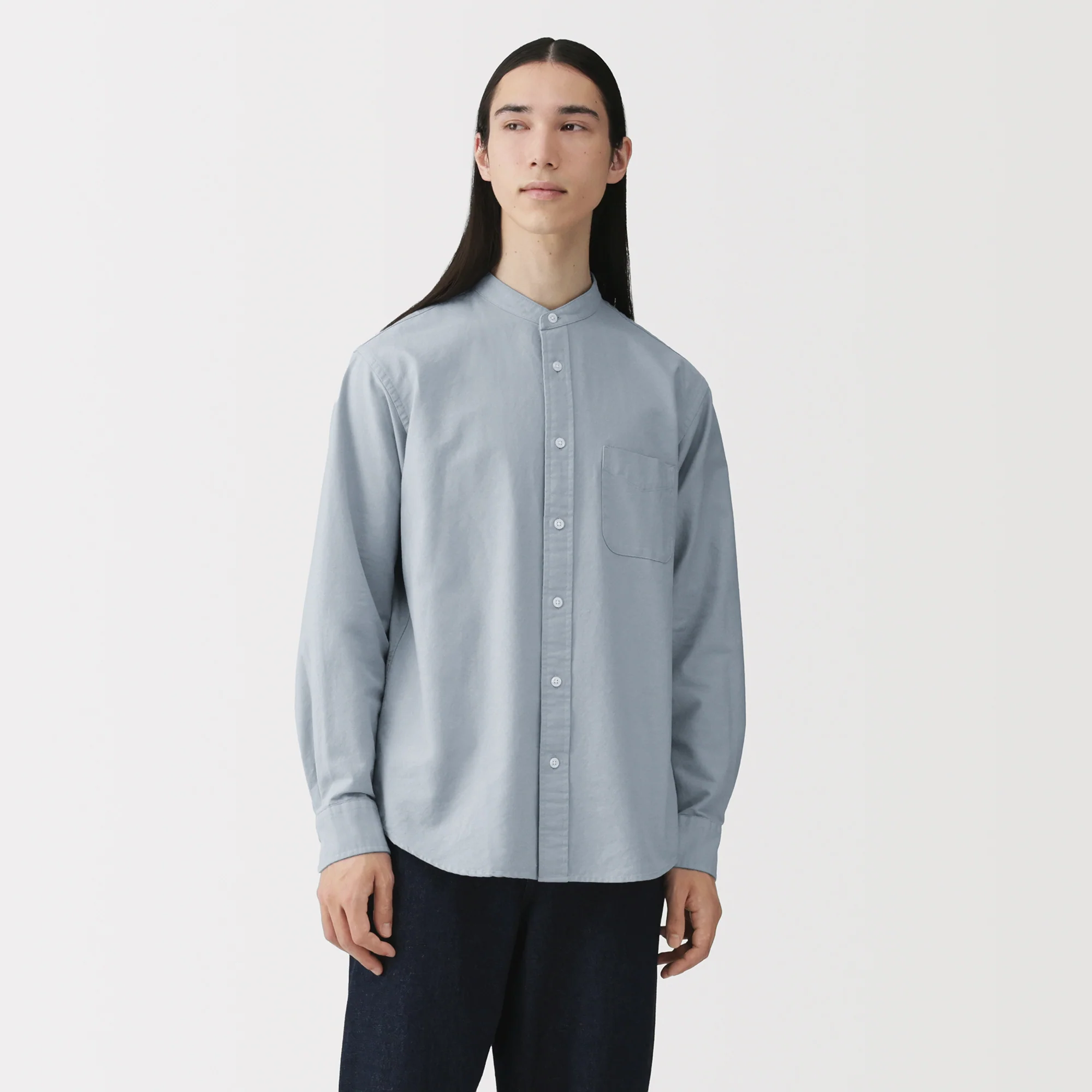 Oxford Stand Collar Shirt - Image 21
