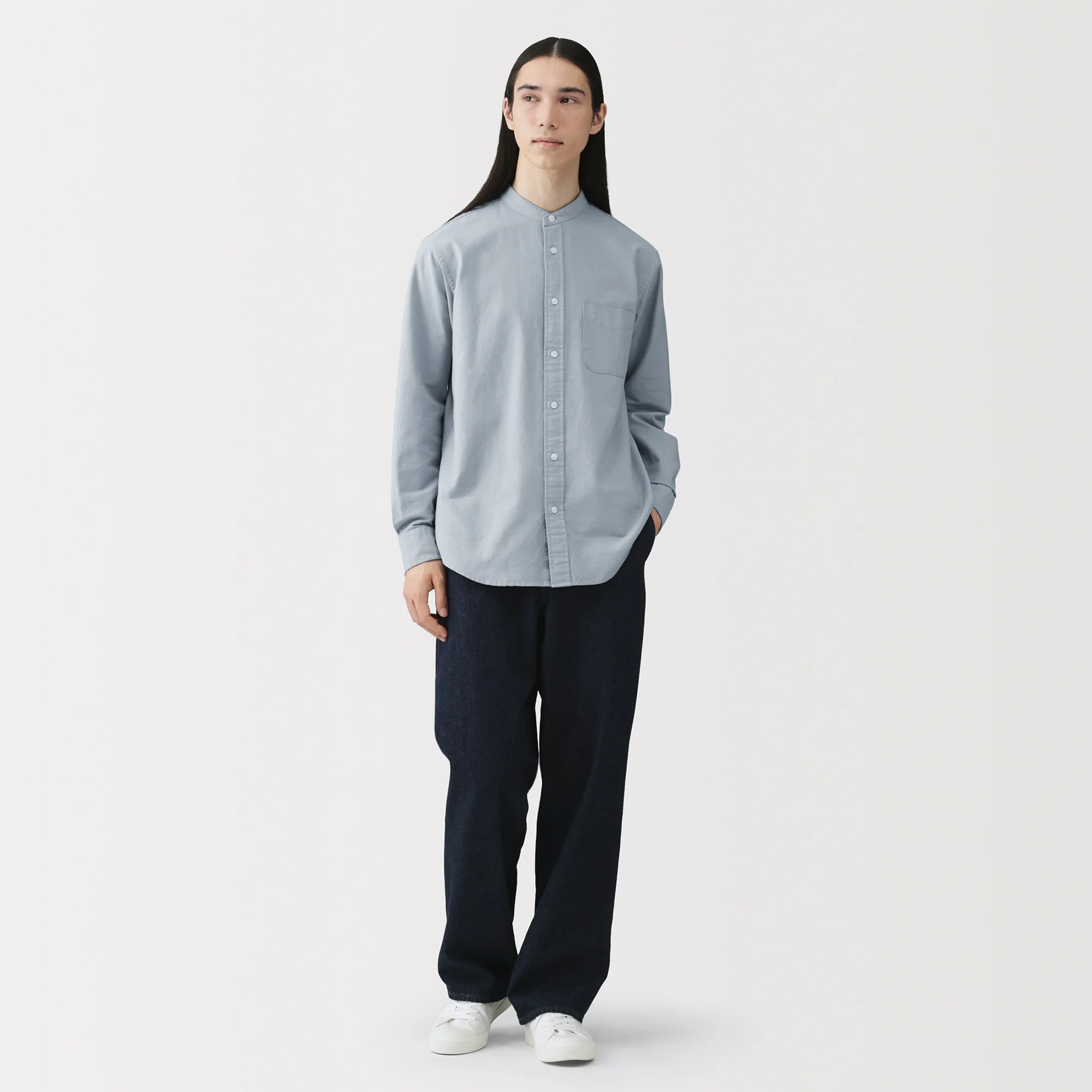 Oxford Stand Collar Shirt - Image 22