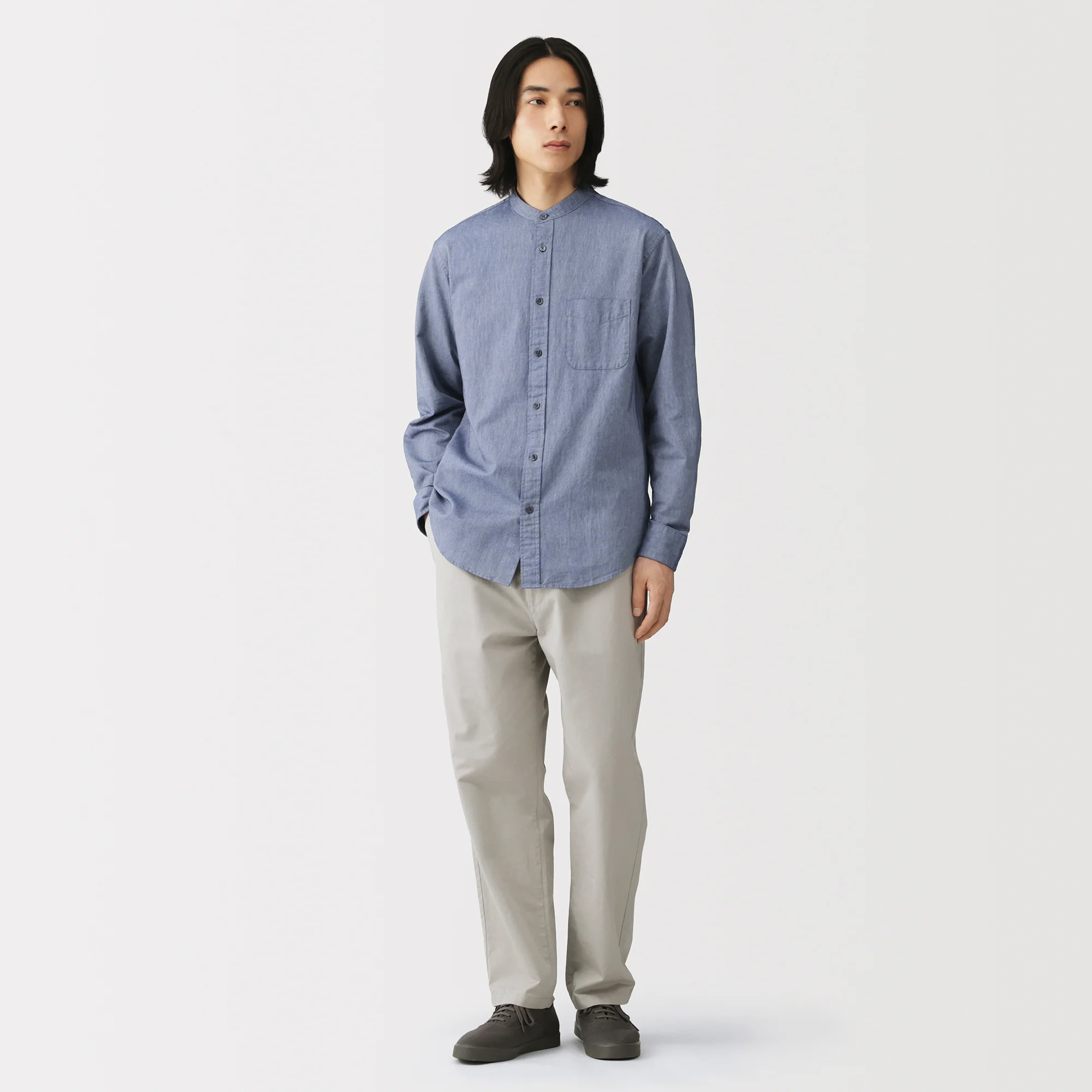 Oxford Stand Collar Shirt - Image 31
