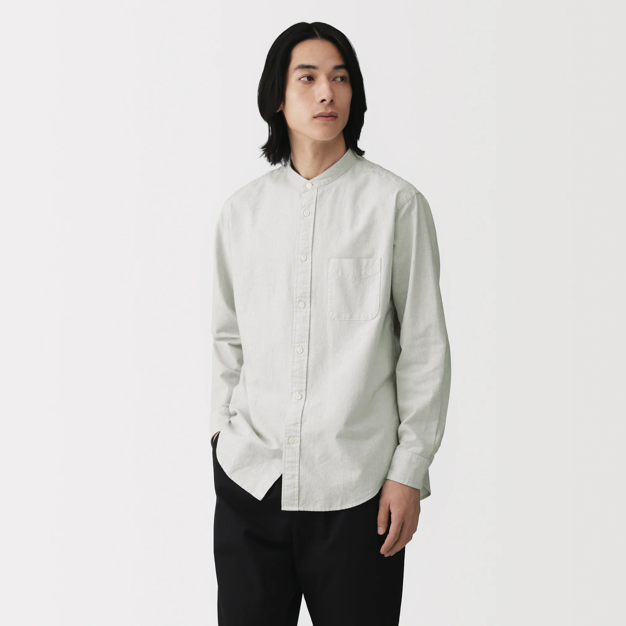 Oxford Stand Collar Shirt - Image 39