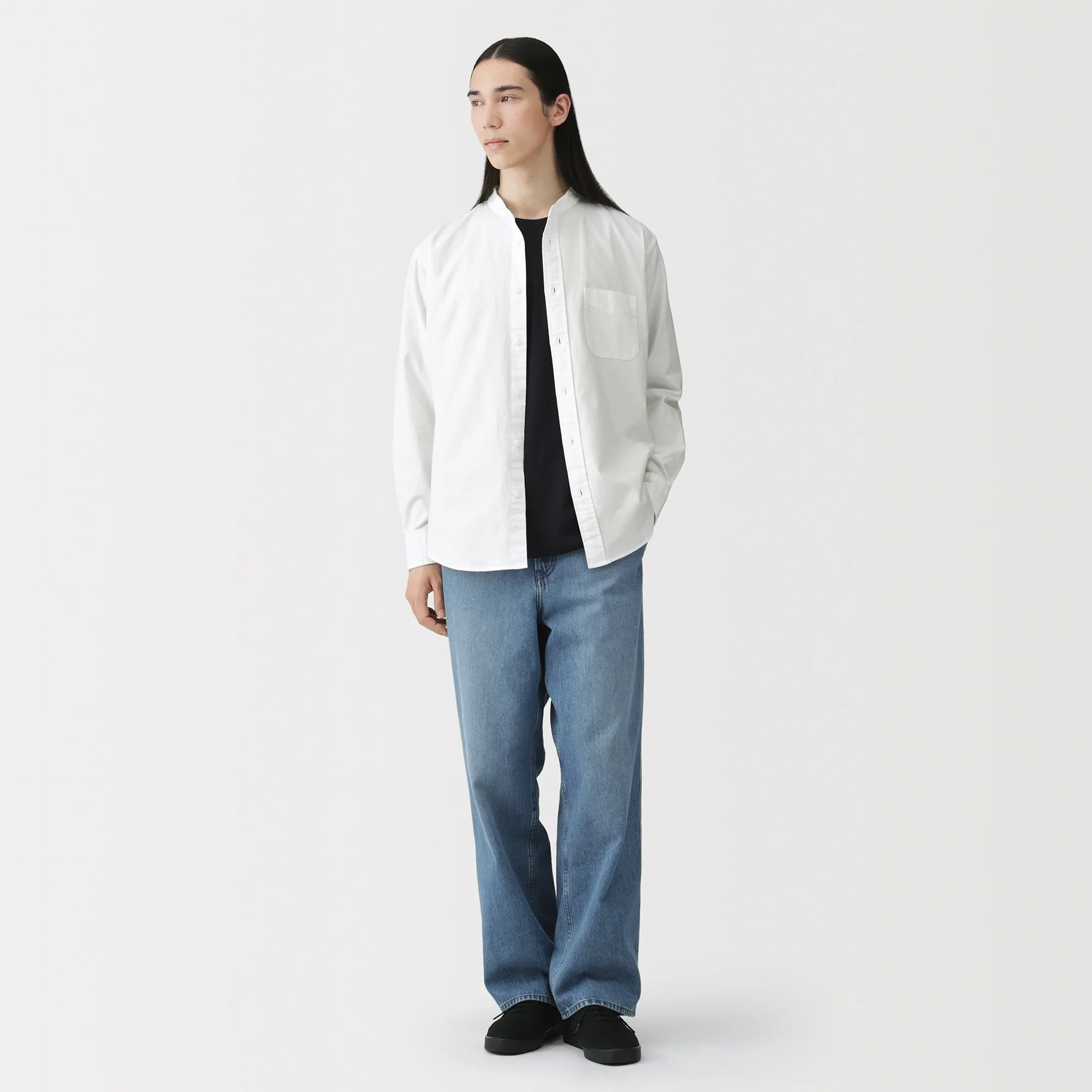 Oxford Stand Collar Shirt - Image 4
