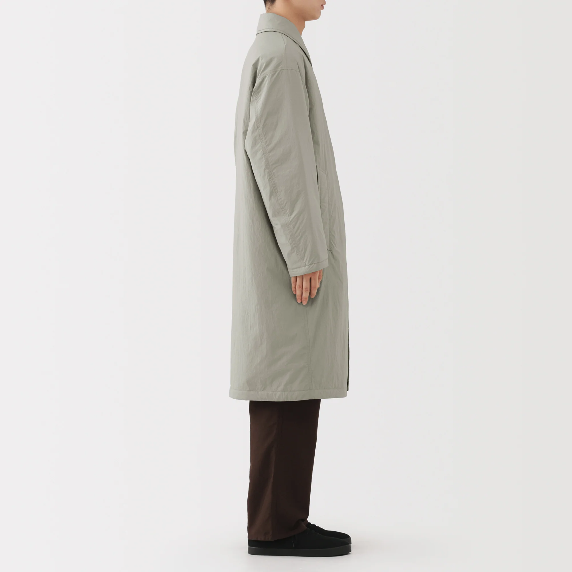 Padded Stand Fall Collar Coat - Image 15