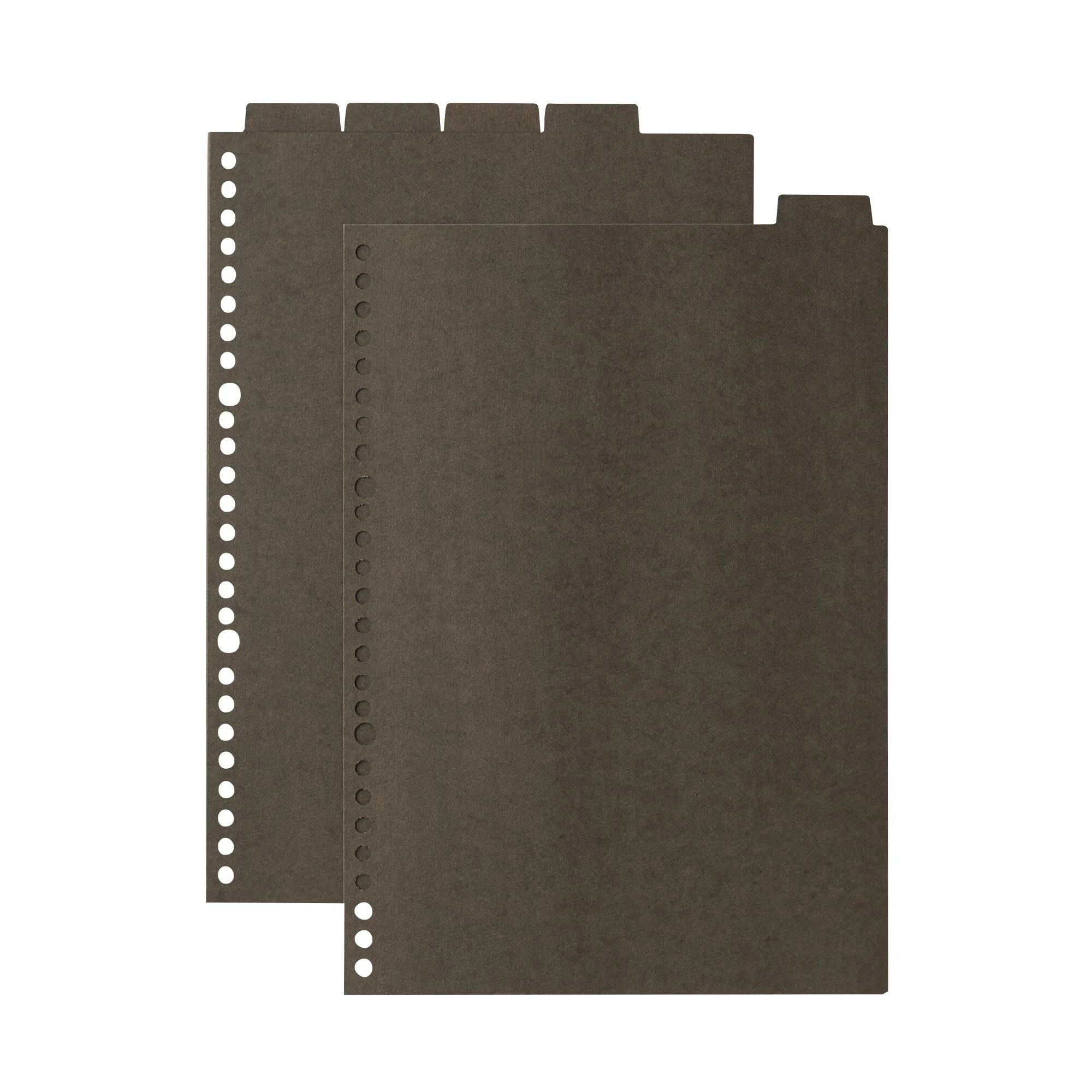 B5 Paper Binder Divider Dark Gray - 26 Holes (5 Pack)