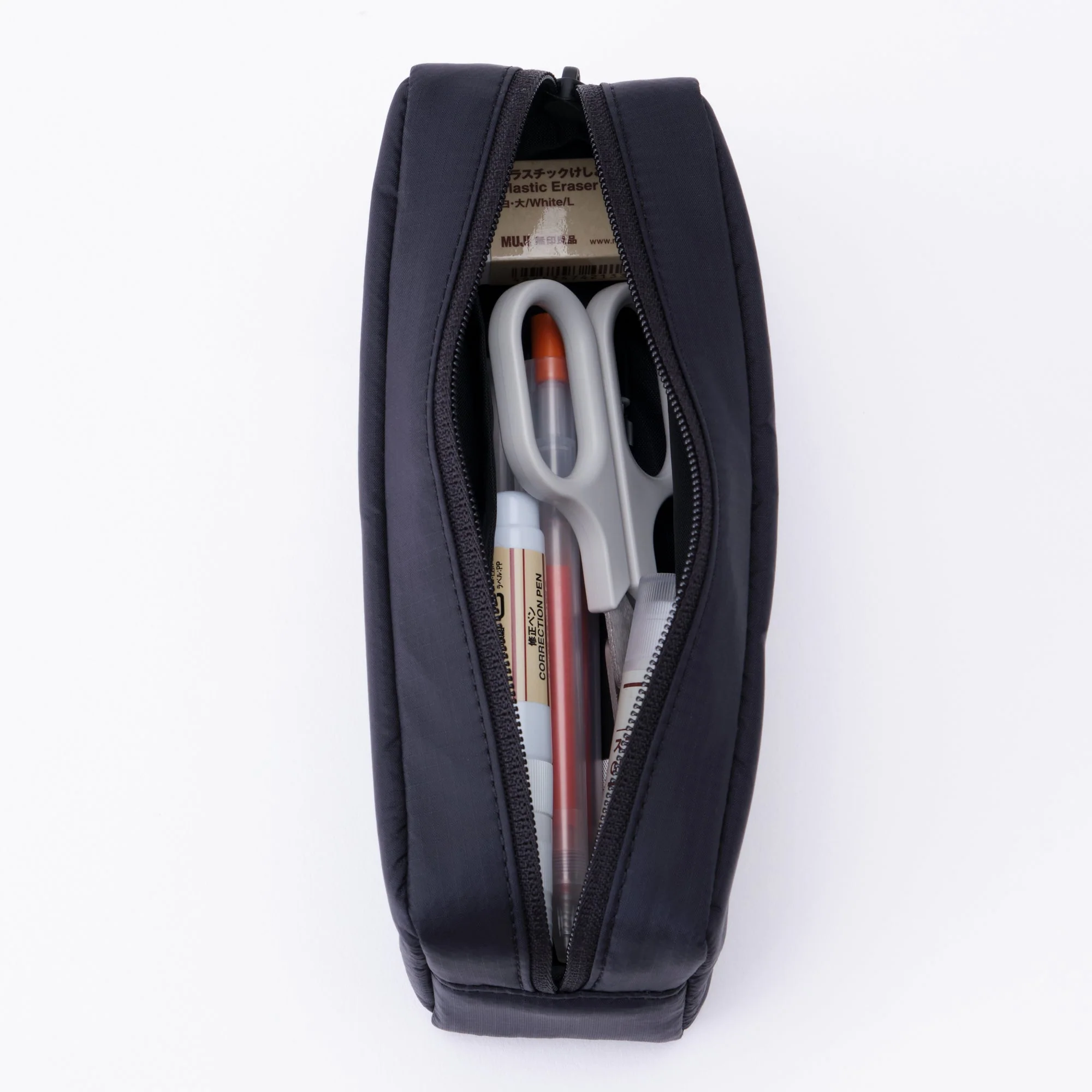 Parachute Cloth Large Pen Case - Black - Image 2