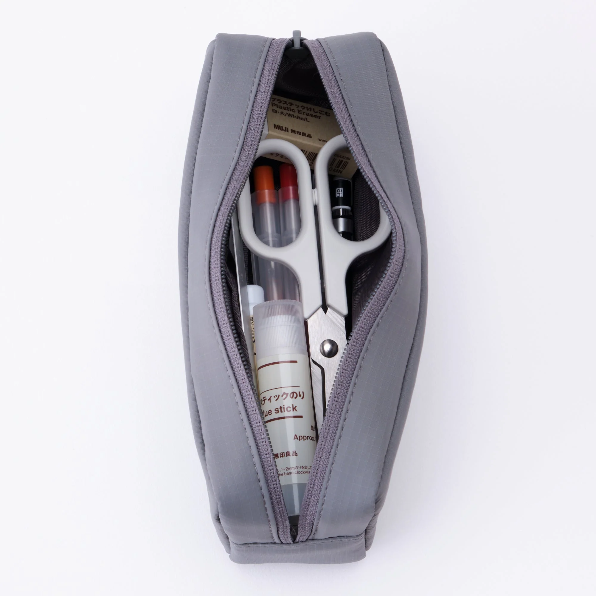 Parachute Cloth Large Pen Case - Gray - Image 2